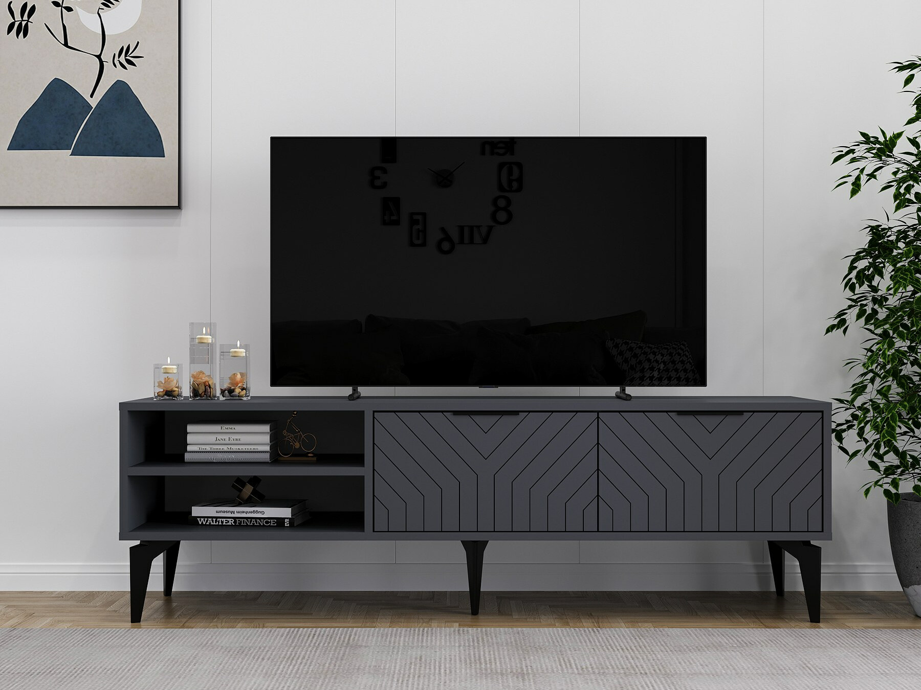 TV staliukas Kailua 2538 (Antracitas)