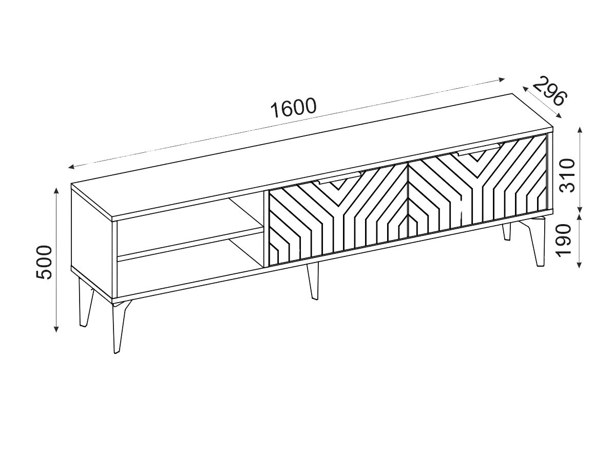 TV staliukas Kailua 2538 (Graikinis riešutas)