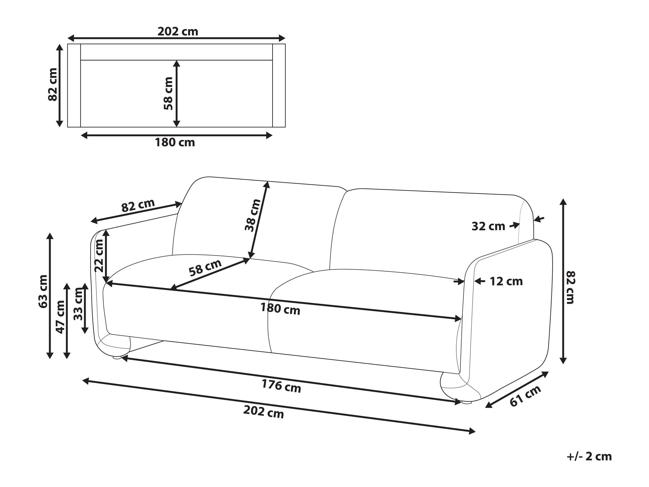 Sofa Berwyn 2702 (Ruda)