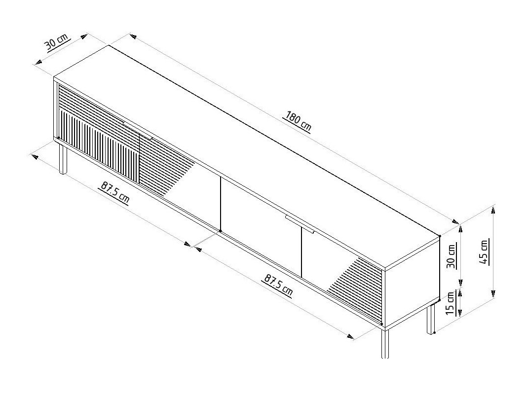 TV staliukas Kailua 2549 (Antracitas)