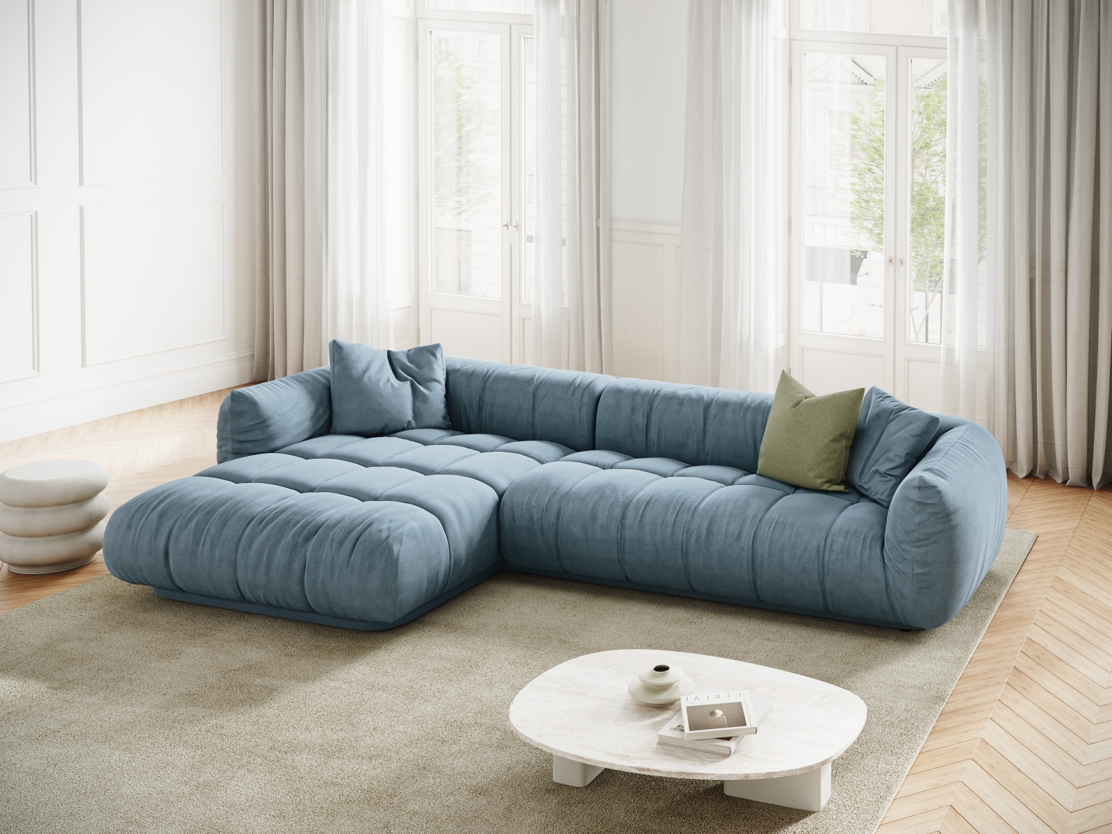 Minkštas kampas Beckley 179 (Heritage Jeans)