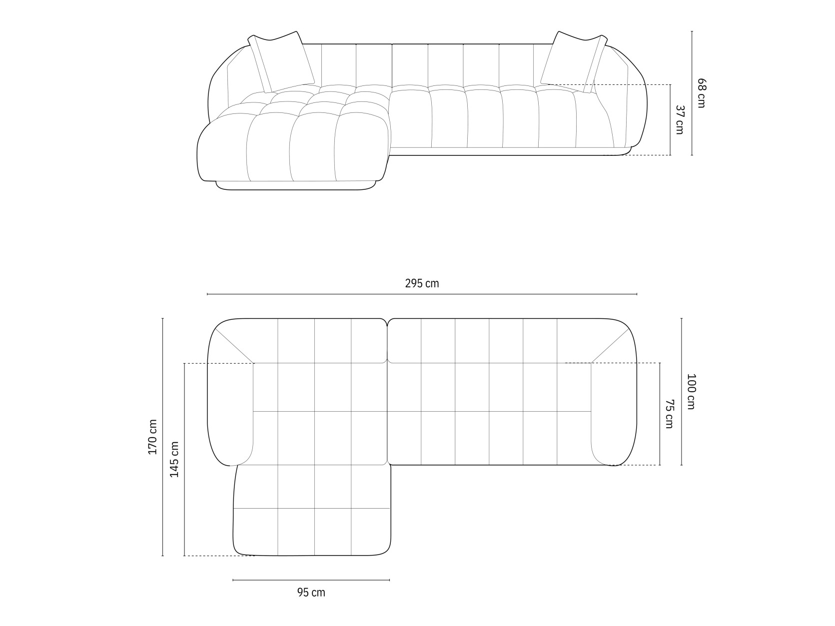 Minkštas kampas Beckley 179 (Heritage Jeans)
