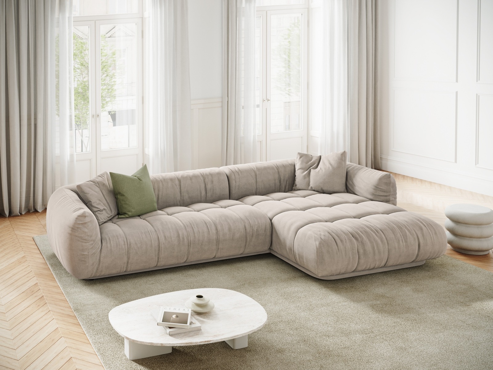 Minkštas kampas Beckley 179 (Heritage Pearl)