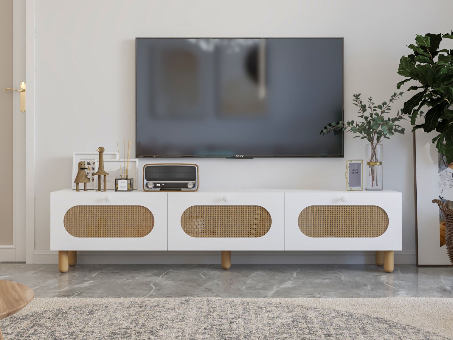 TV staliukas Kailua 2553 (Balta)