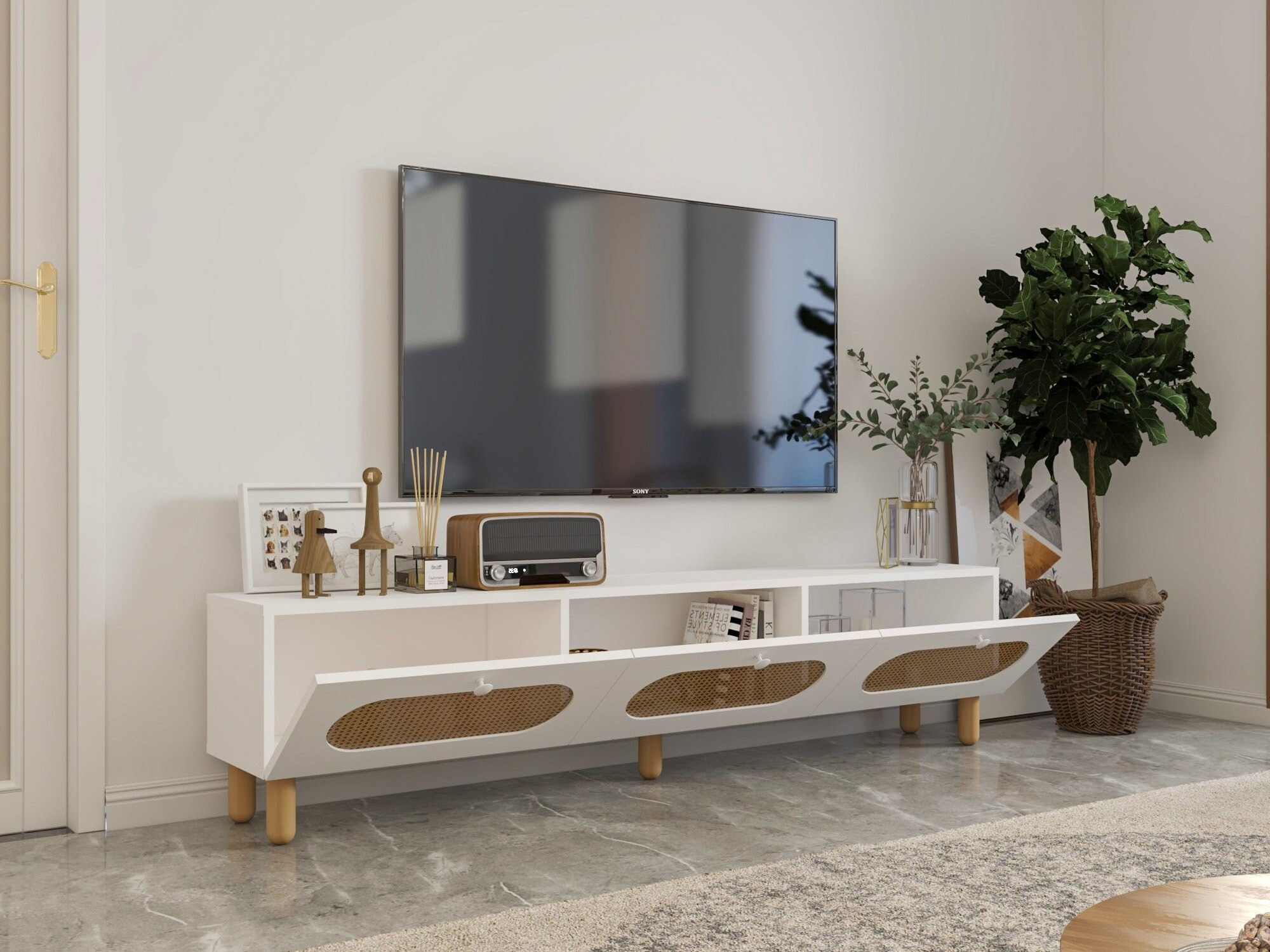TV staliukas Kailua 2553 (Balta)