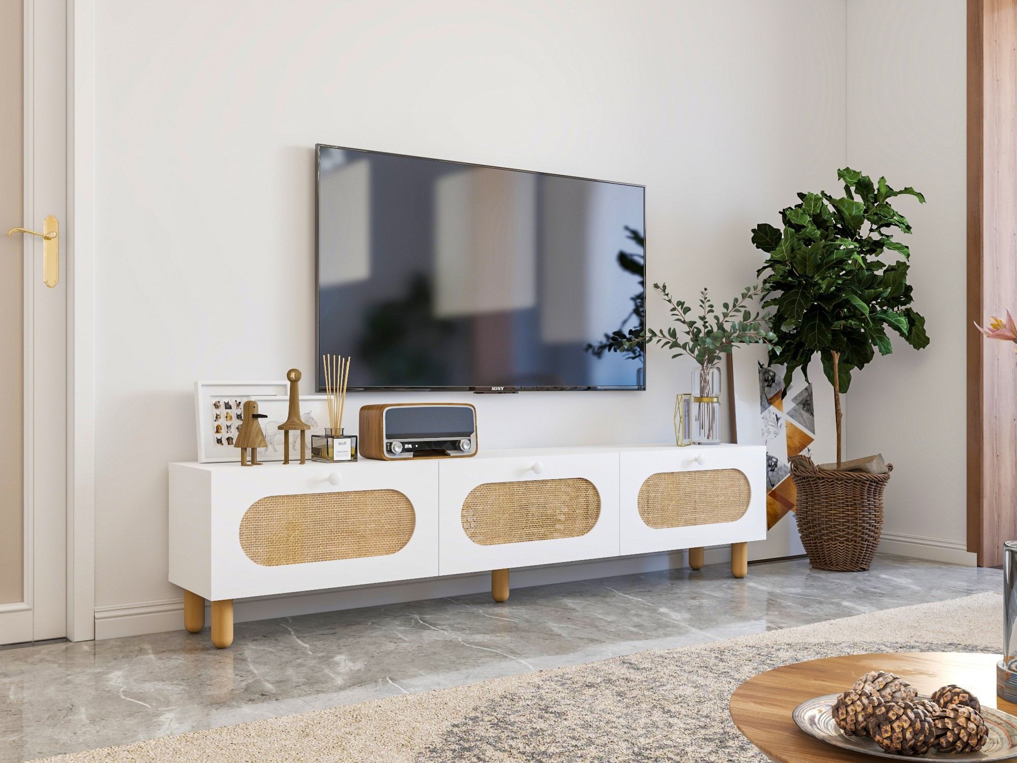 TV staliukas Kailua 2554 (Balta)