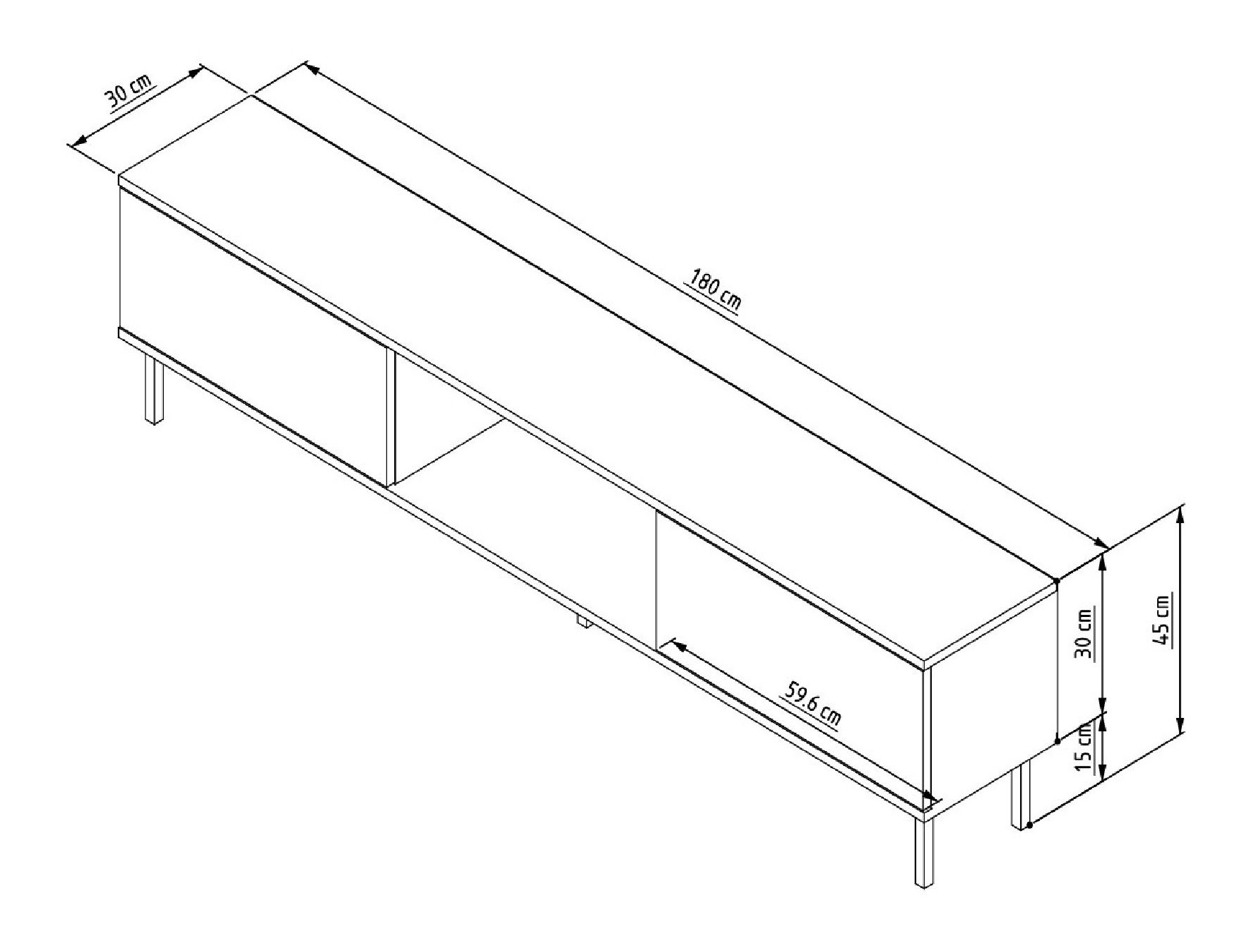 TV staliukas Kailua 2556 (Graikinis riešutas)