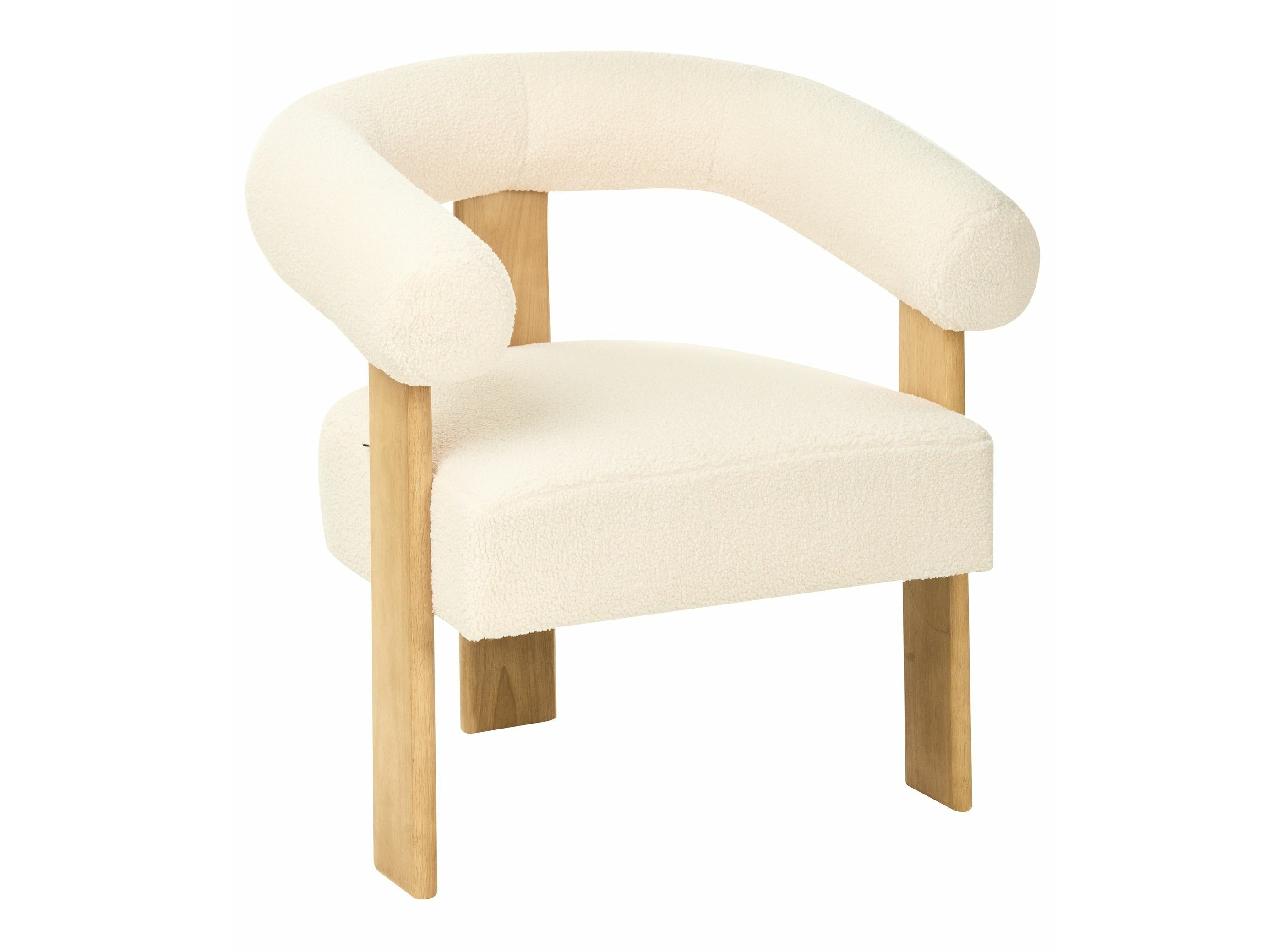 Fotelis Berwyn 2708 (Balta + Šviesus medis)