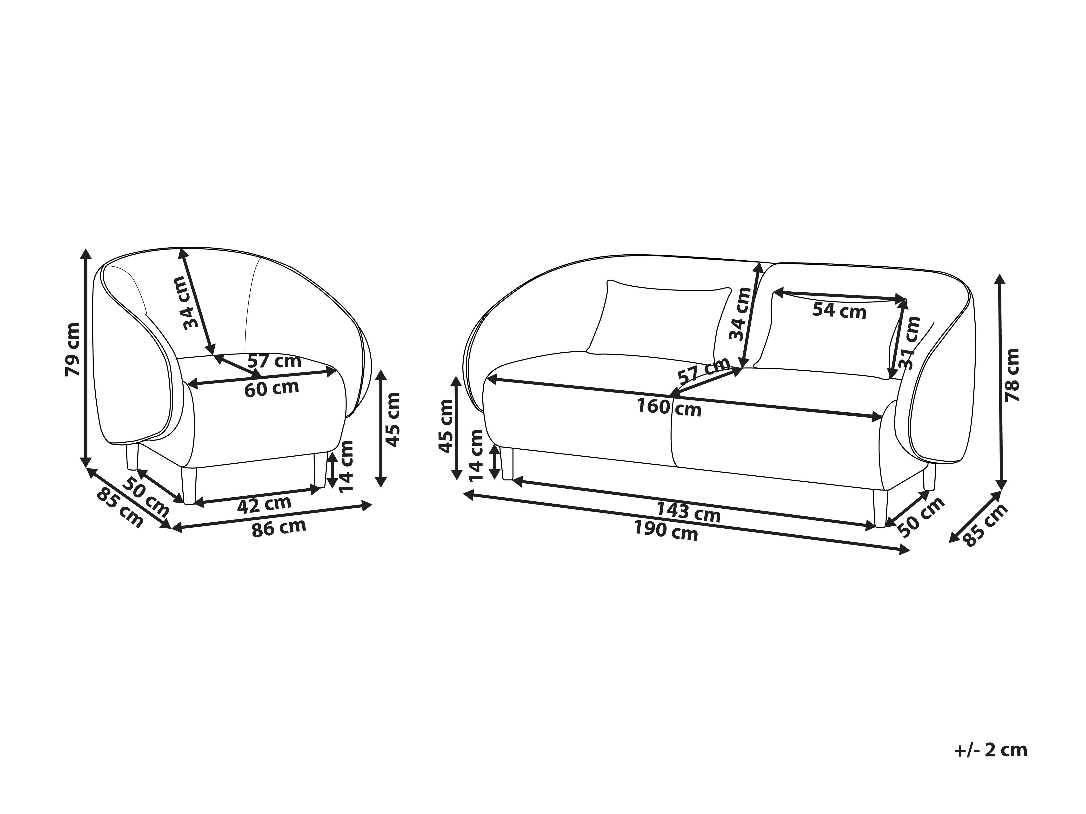 Minkštų baldų komplektas Berwyn 2707 (Šviesi smėlinė)
