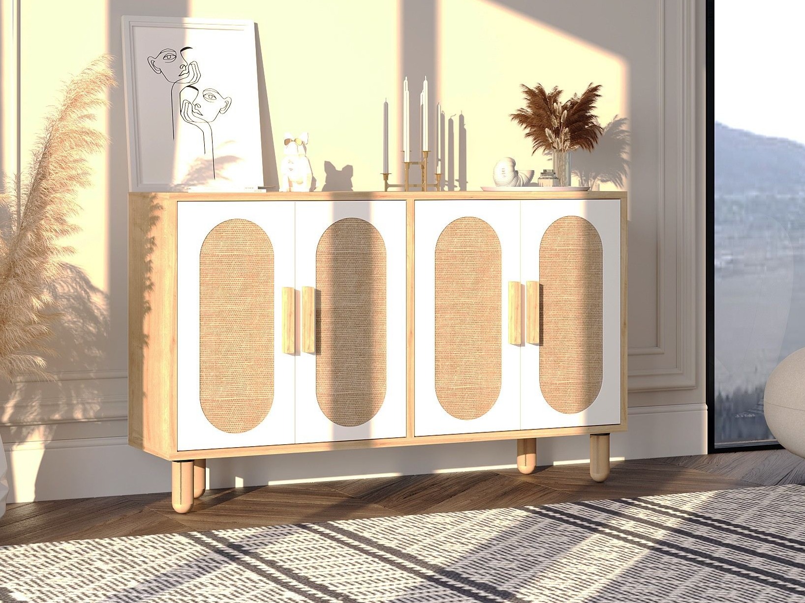 Spintelė Kailua 2557 (Balta + Ąžuolas)