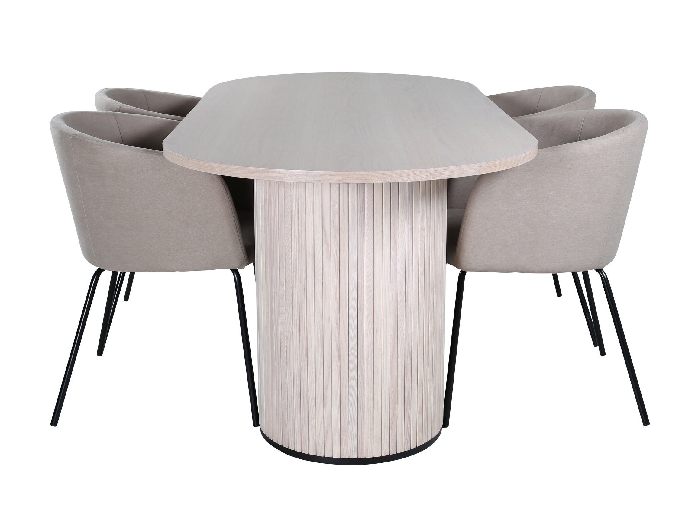 Valgomojo komplektas Dallas 2767 (Smėlinė + Juoda)