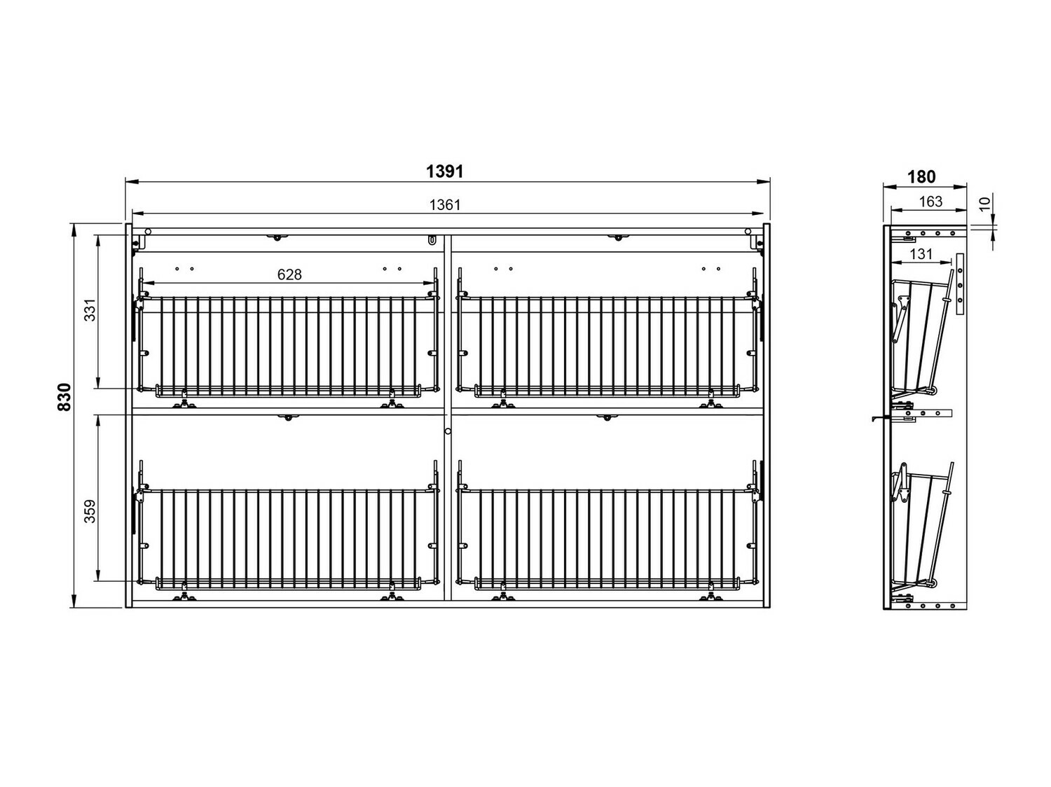 Batų dėžė Cirsale 108 (Balta + Navarra ąžuolas)
