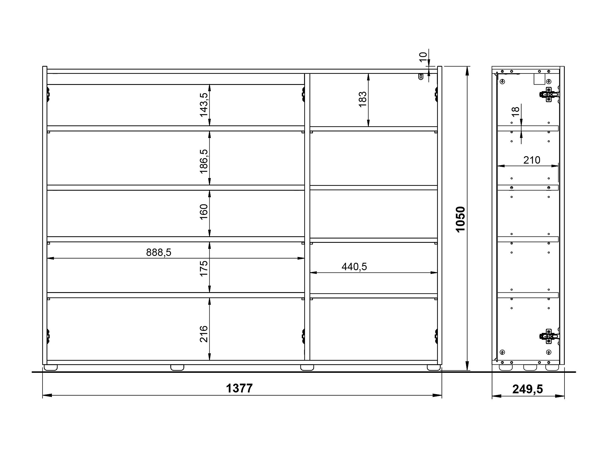 Batų lentyna Sacramento 514 (Grafitas)