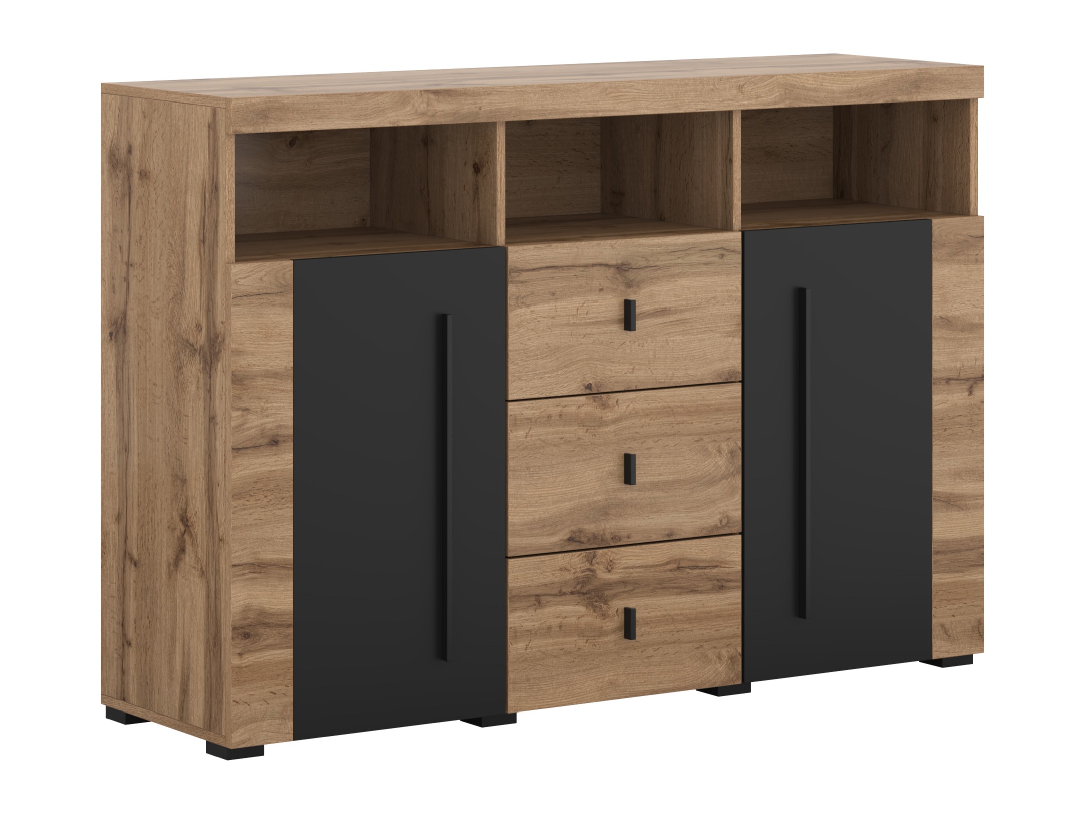 Komoda Sorciro 101 (Juoda + Votan ąžuolas)