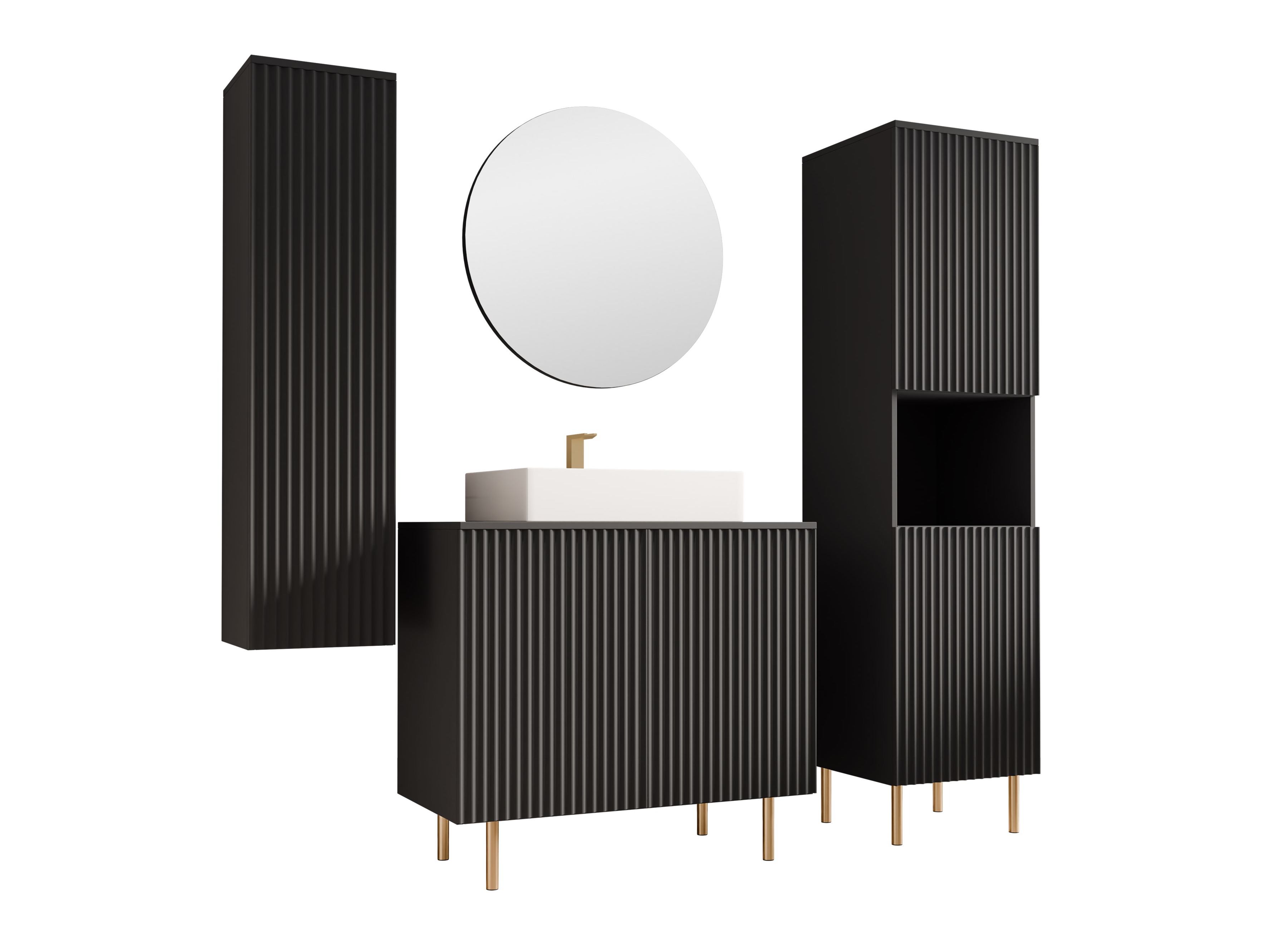 Vonios komplektas Decus V (Juoda)