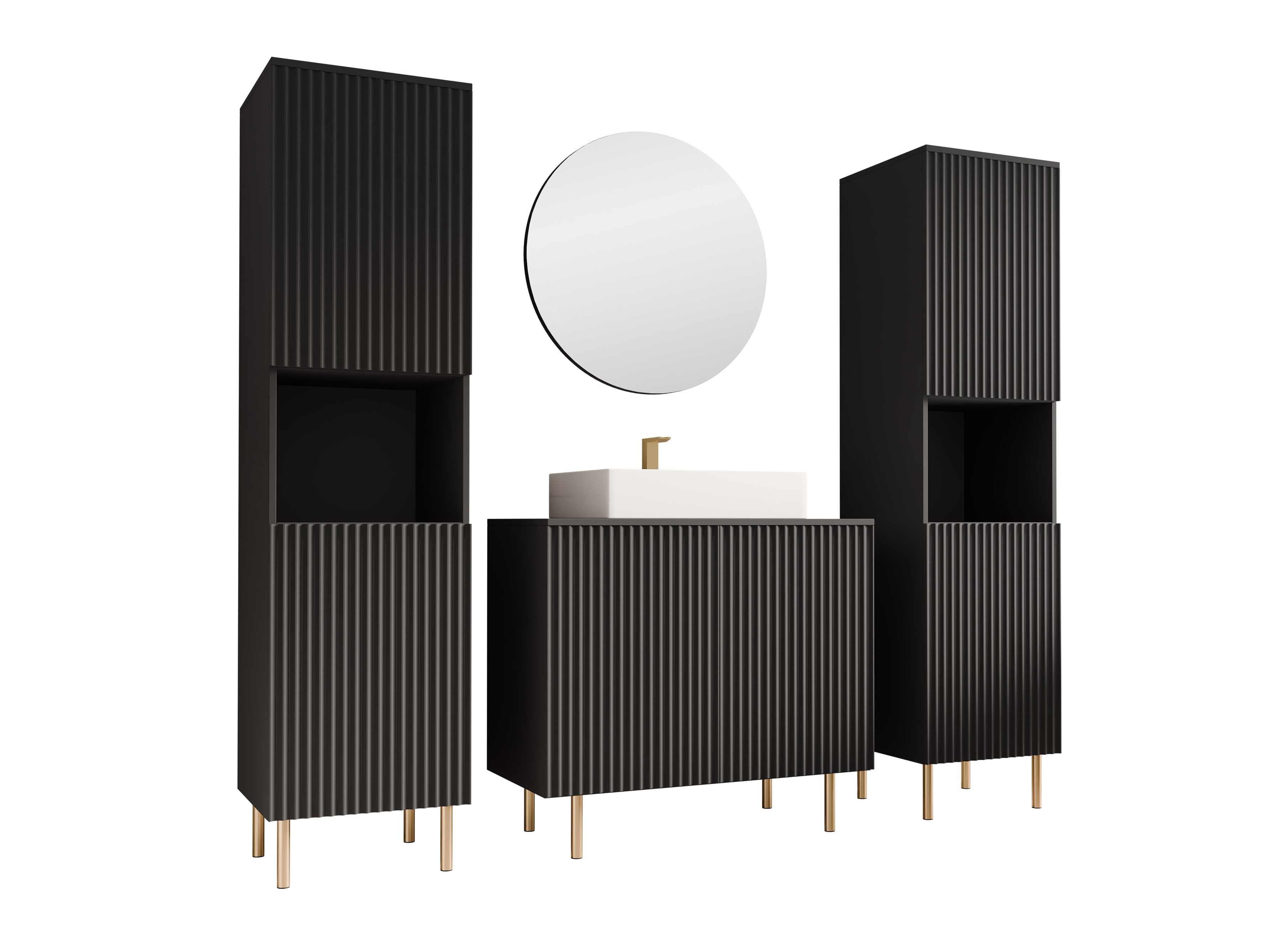 Vonios komplektas Decus VI (Juoda)