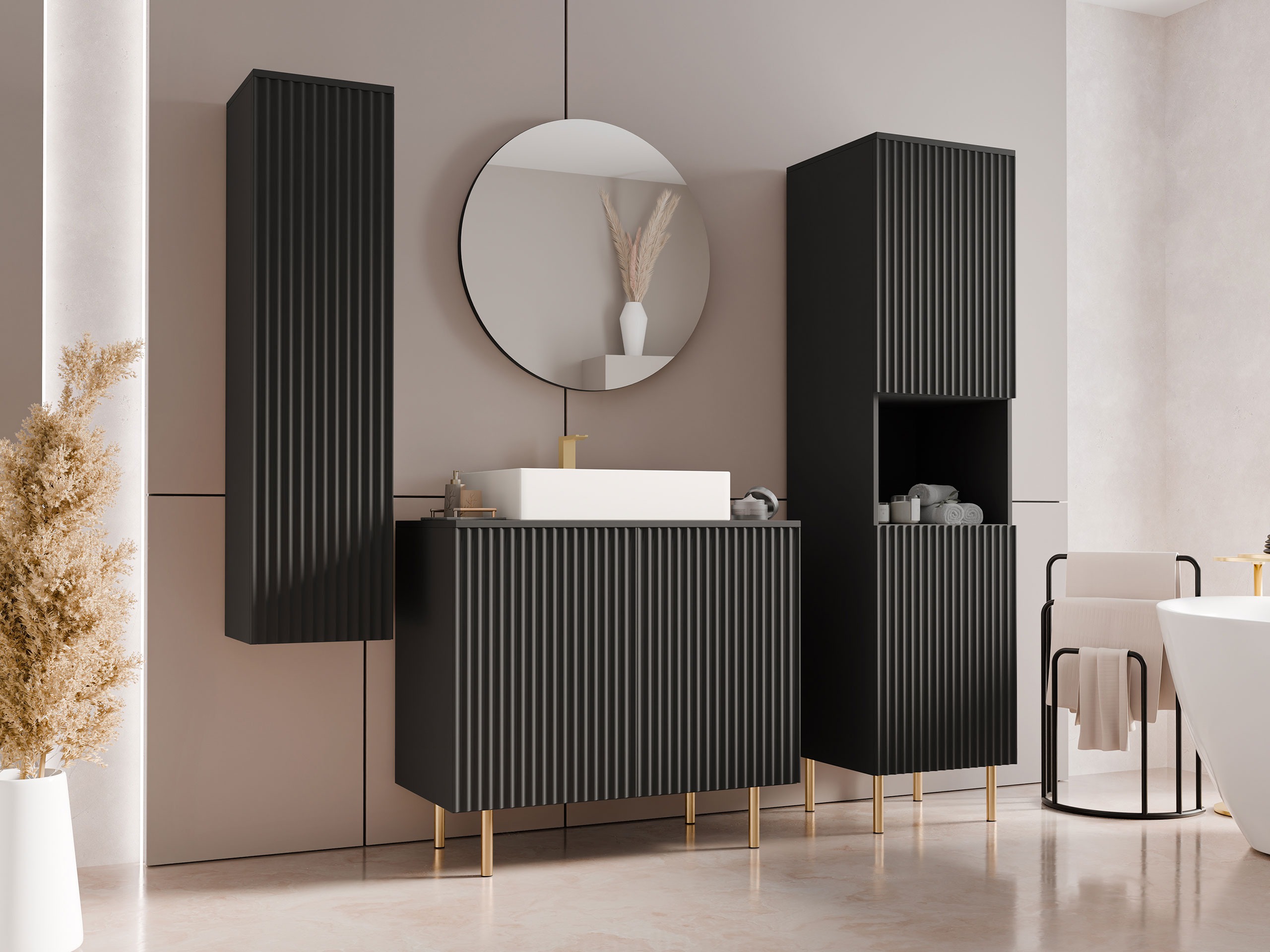 Vonios komplektas Virdomi 113 (Juoda)