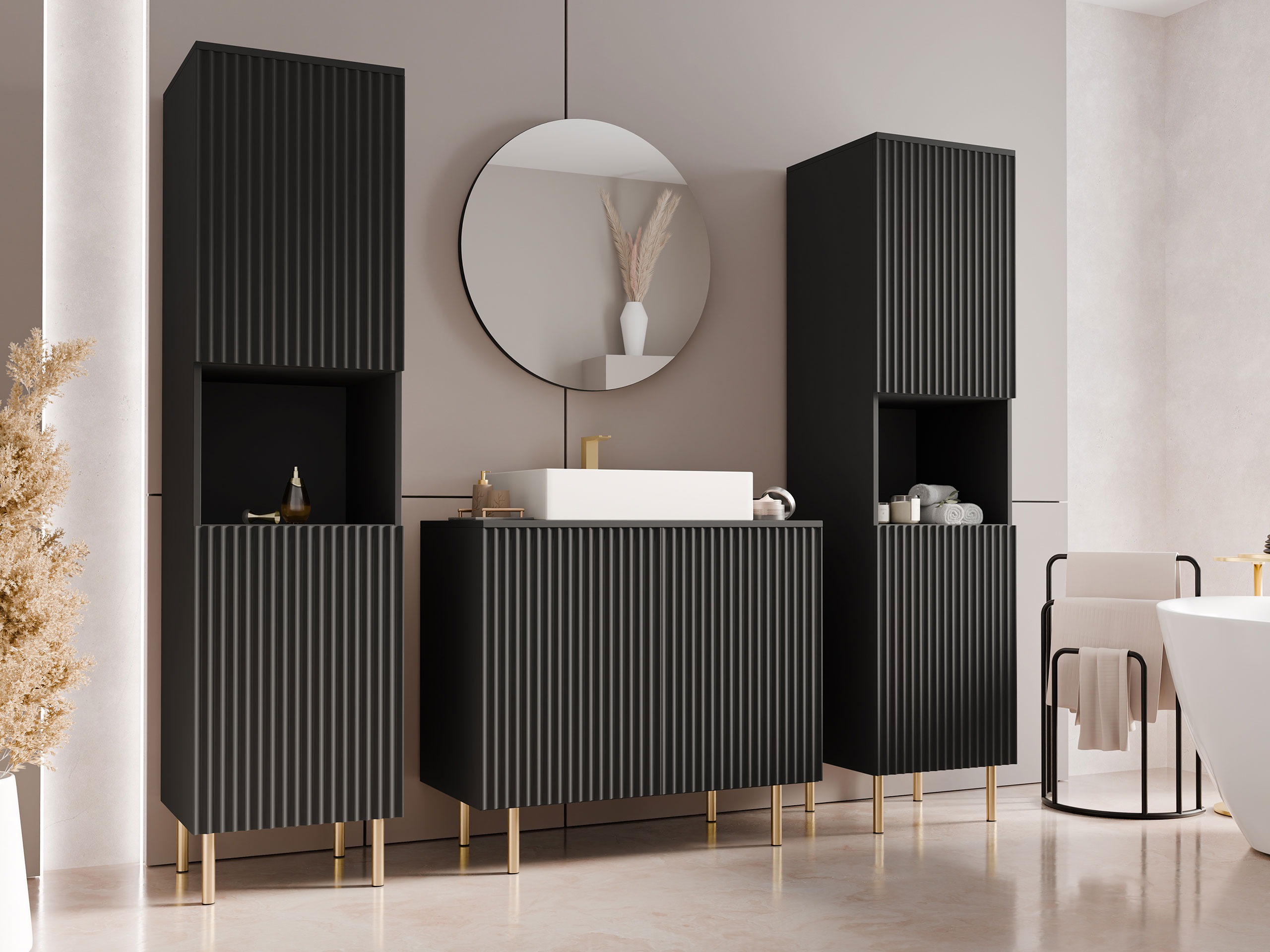 Vonios komplektas Virdomi 114 (Juoda)