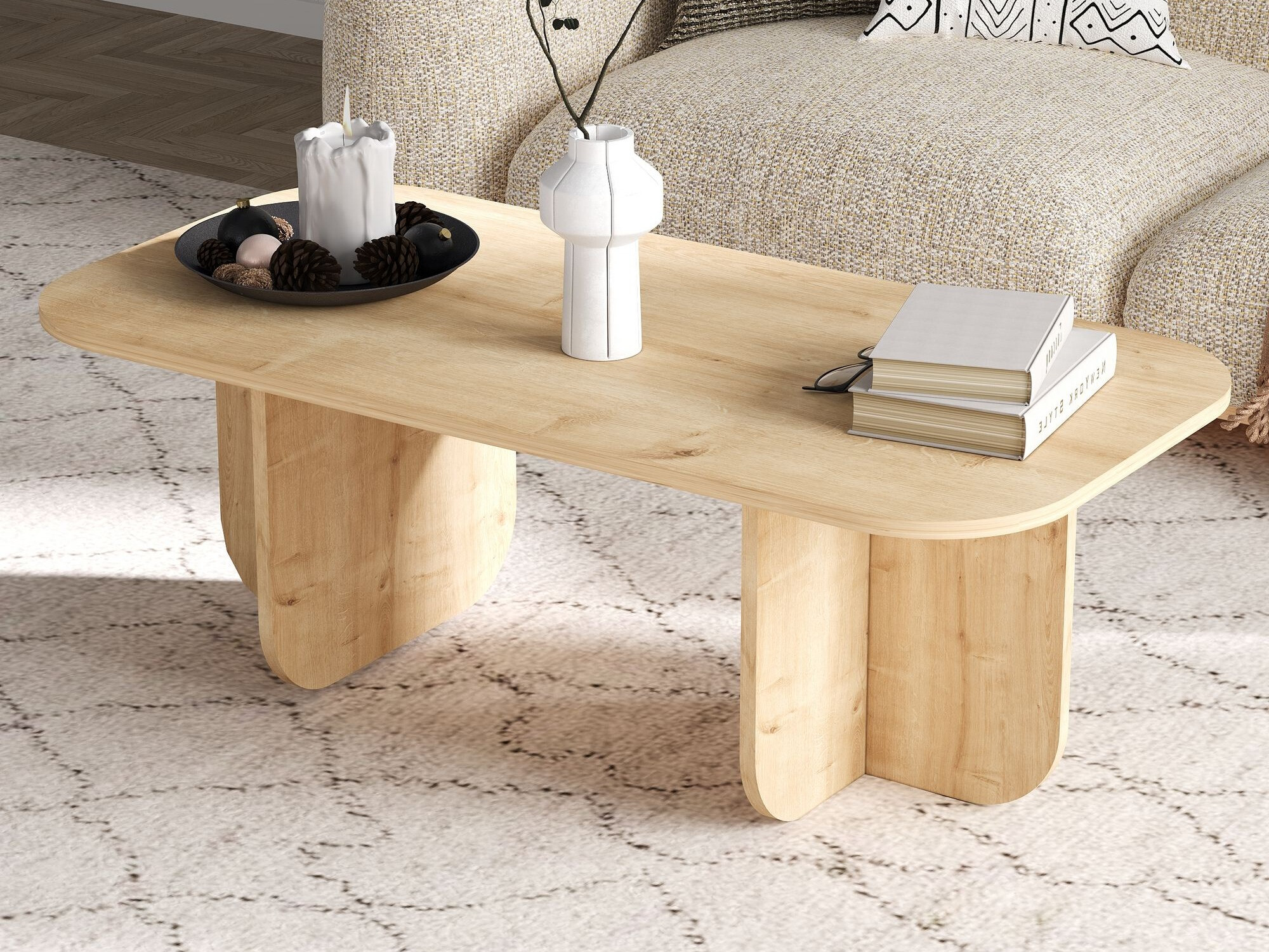 Žurnalinis staliukas Kailua 2560 (Ąžuolas)