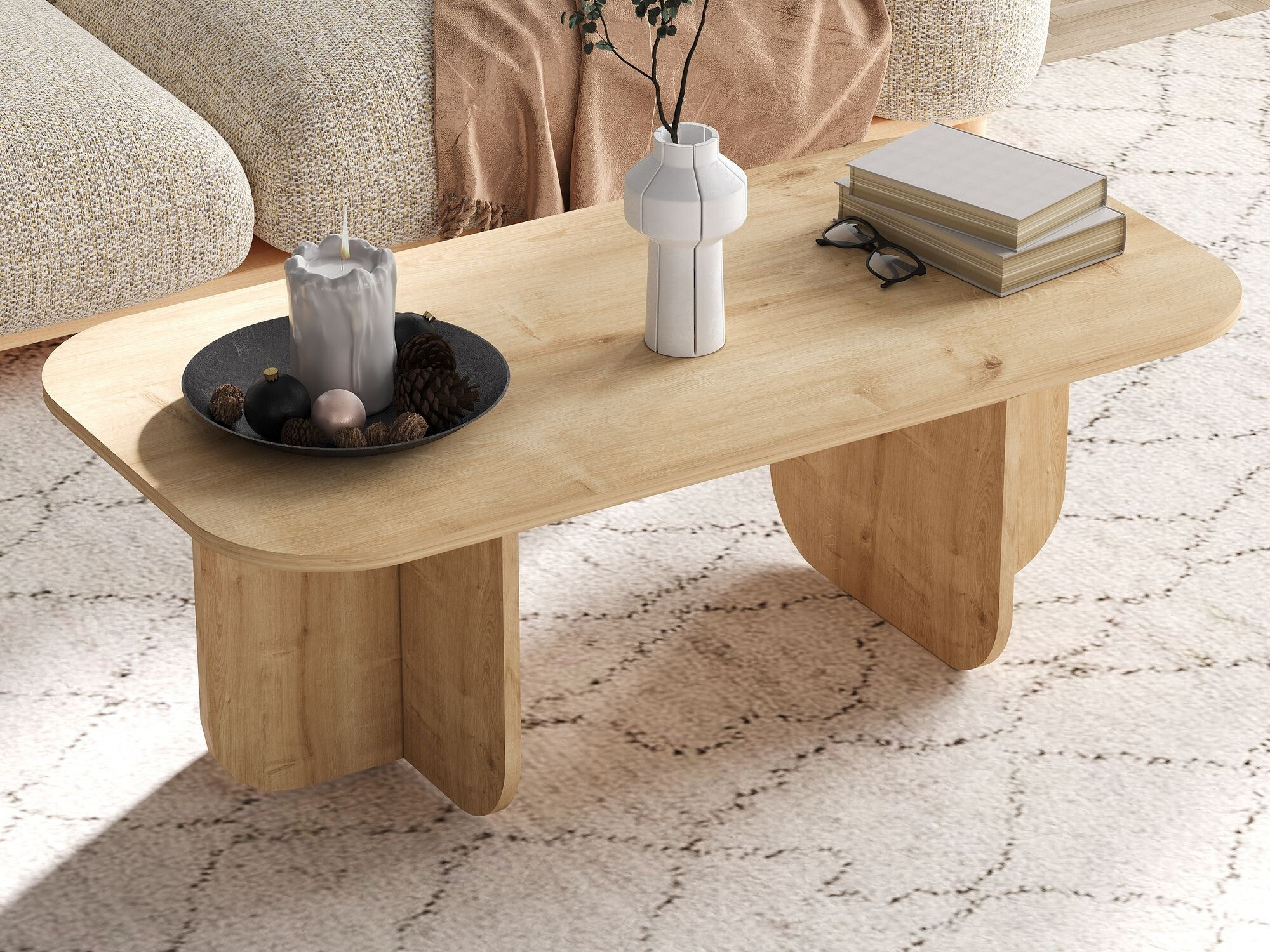 Žurnalinis staliukas Kailua 2560 (Ąžuolas)