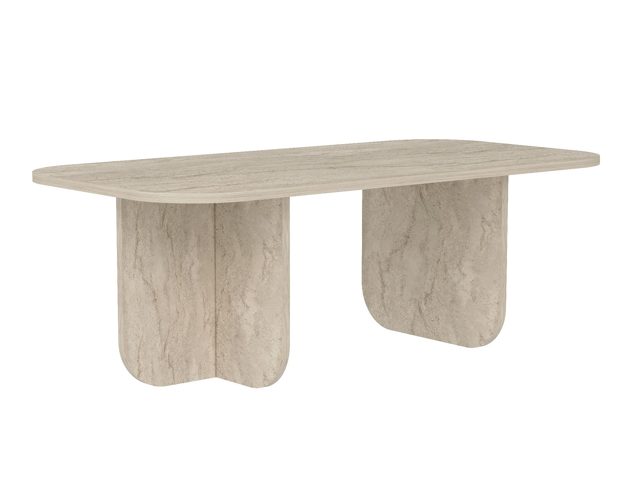 Žurnalinis staliukas Kailua 2560 (Šviesi Travertine)