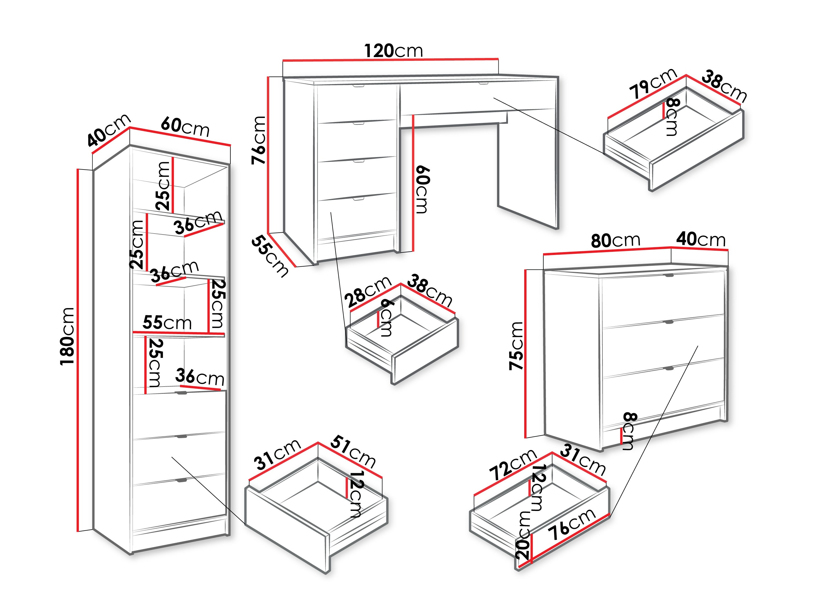 Biuro komplektas Comfivo Larmire 120 (Smėlinė)