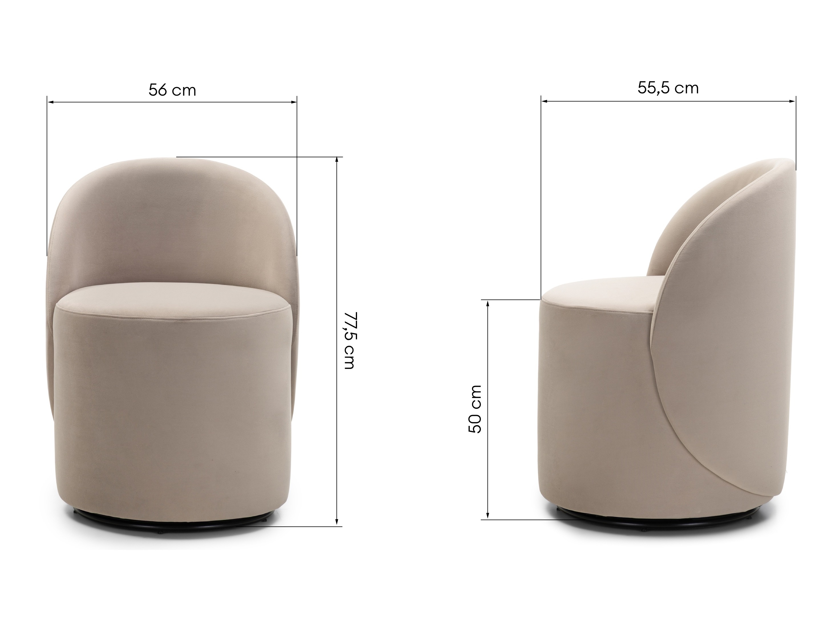 Fotelis Burleson 299 (Kreminė)