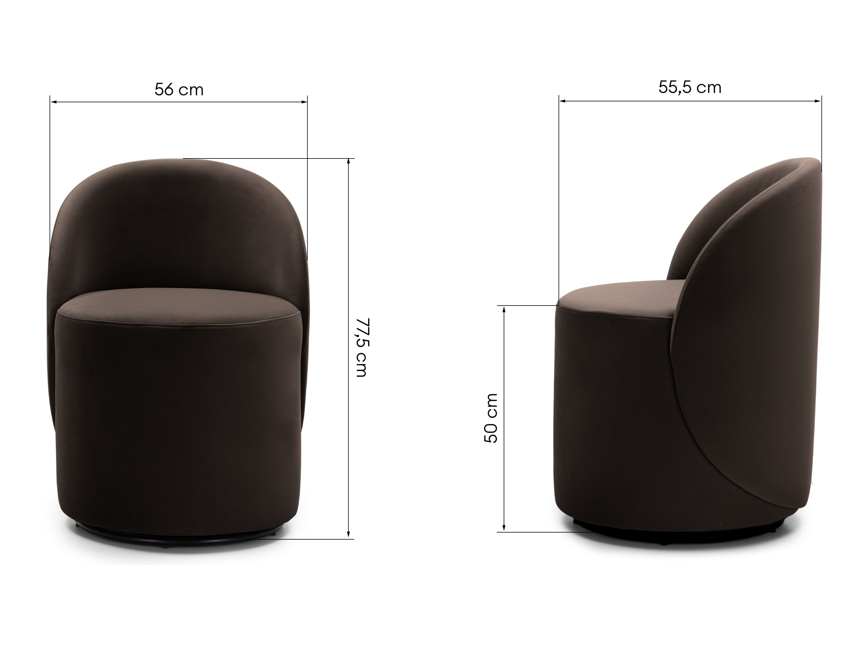 Fotelis Burleson 299 (Tamsi ruda)