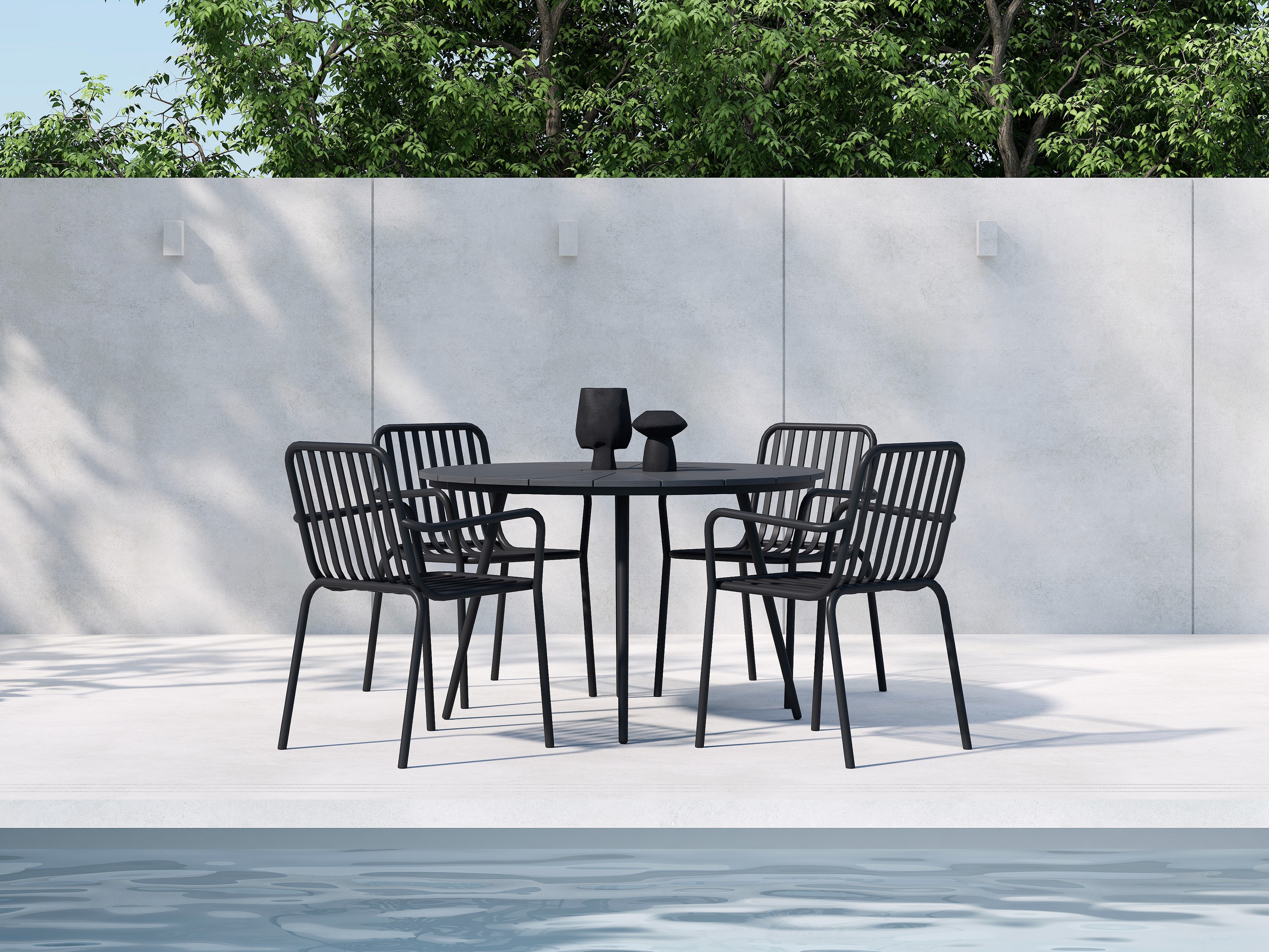 Lauko stalas Dallas 4858 (Juoda)