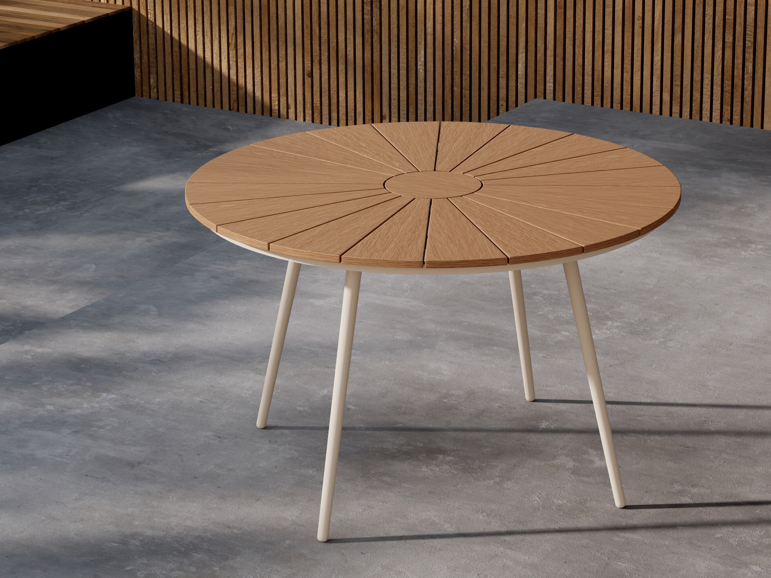 Lauko stalas Dallas 4858 (Smėlinė + Šviesus medis)