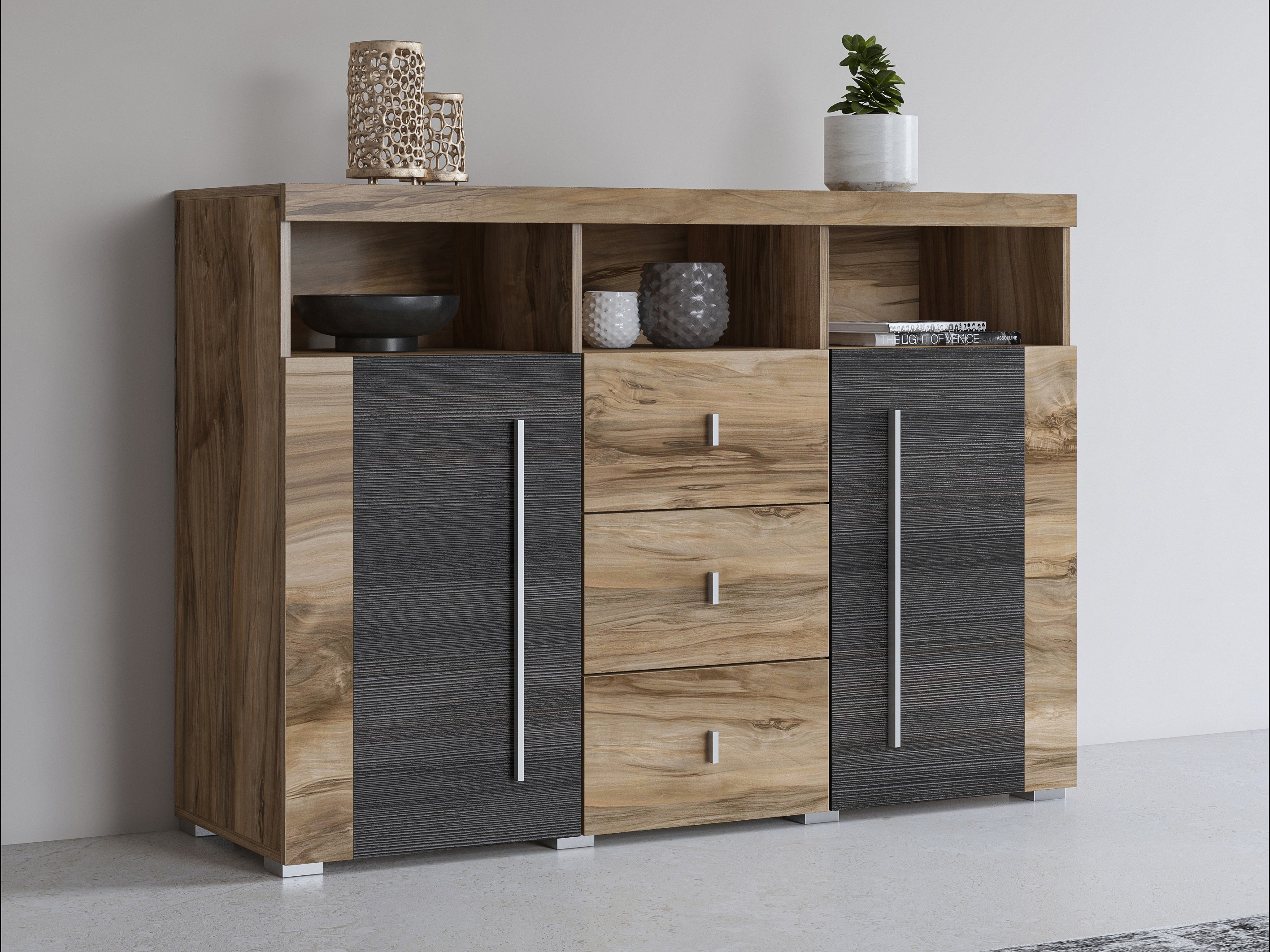 Komoda Sorciro 101 (Riešutas + Tamsus ąžuolas)