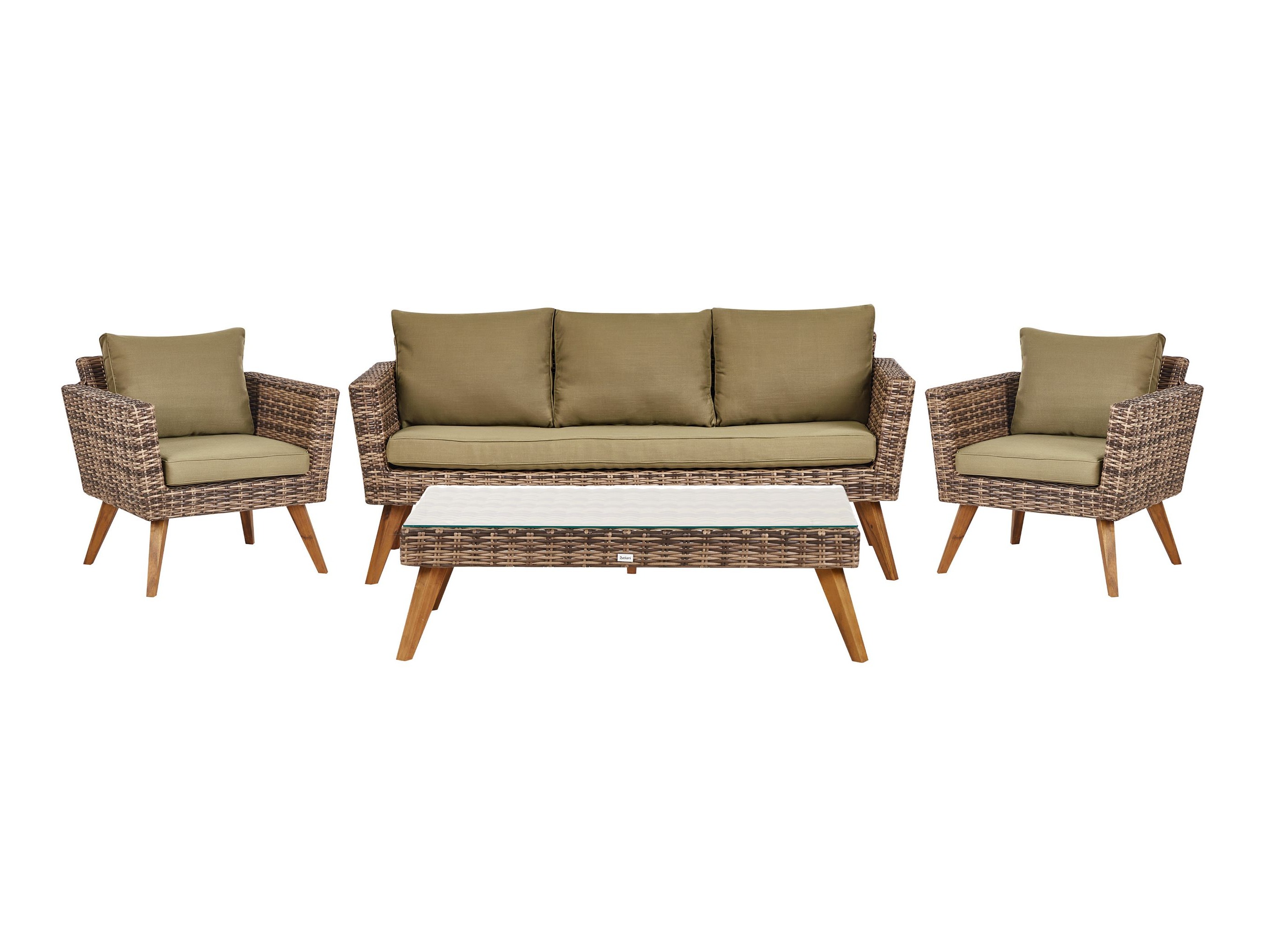 Lauko baldų komplektas Berwyn 2712 (Ruda + Šviesi alyvuogių tree)