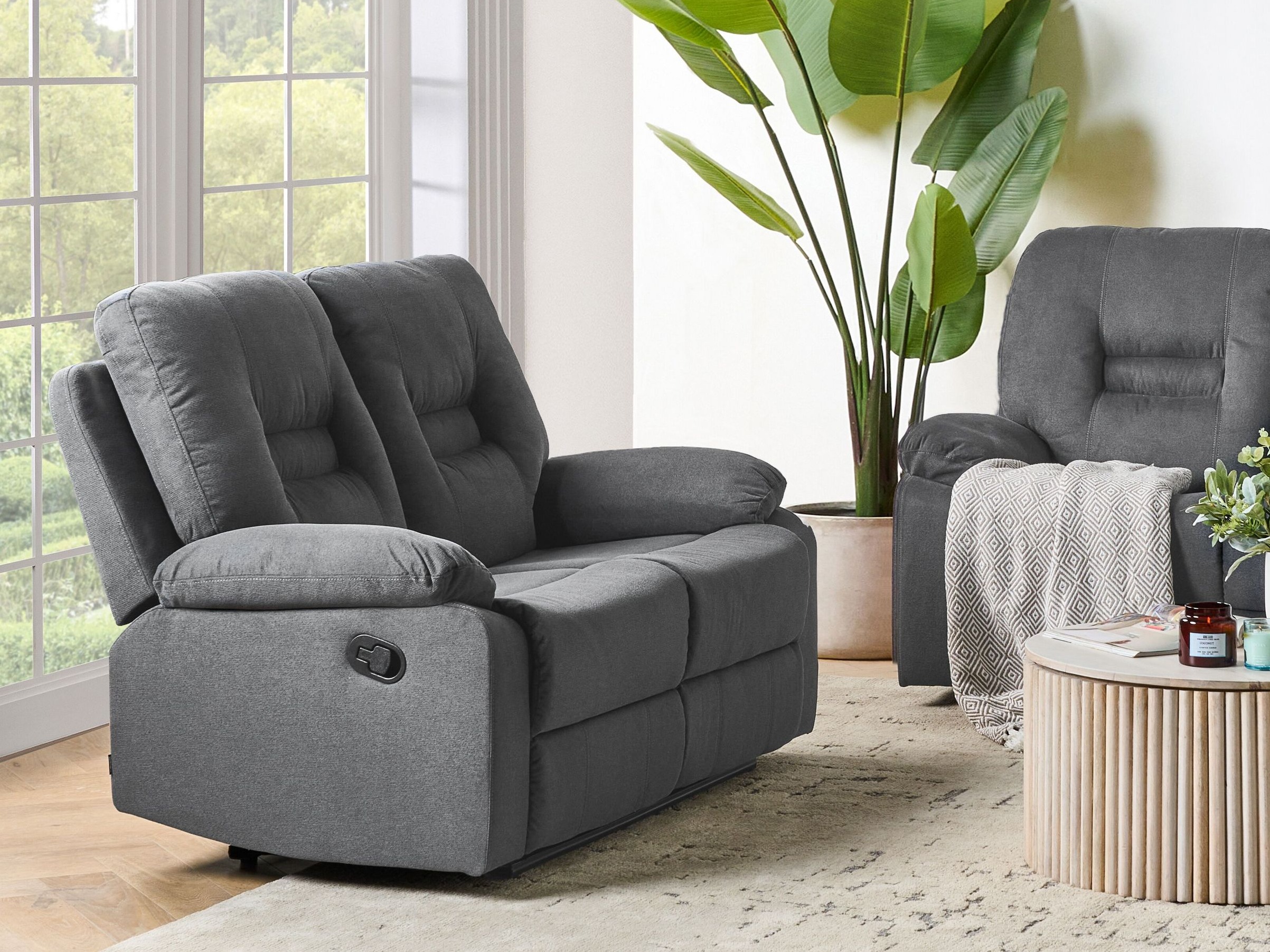 Sofa reglaineris Tivlira 110 (Tamsi pilka)