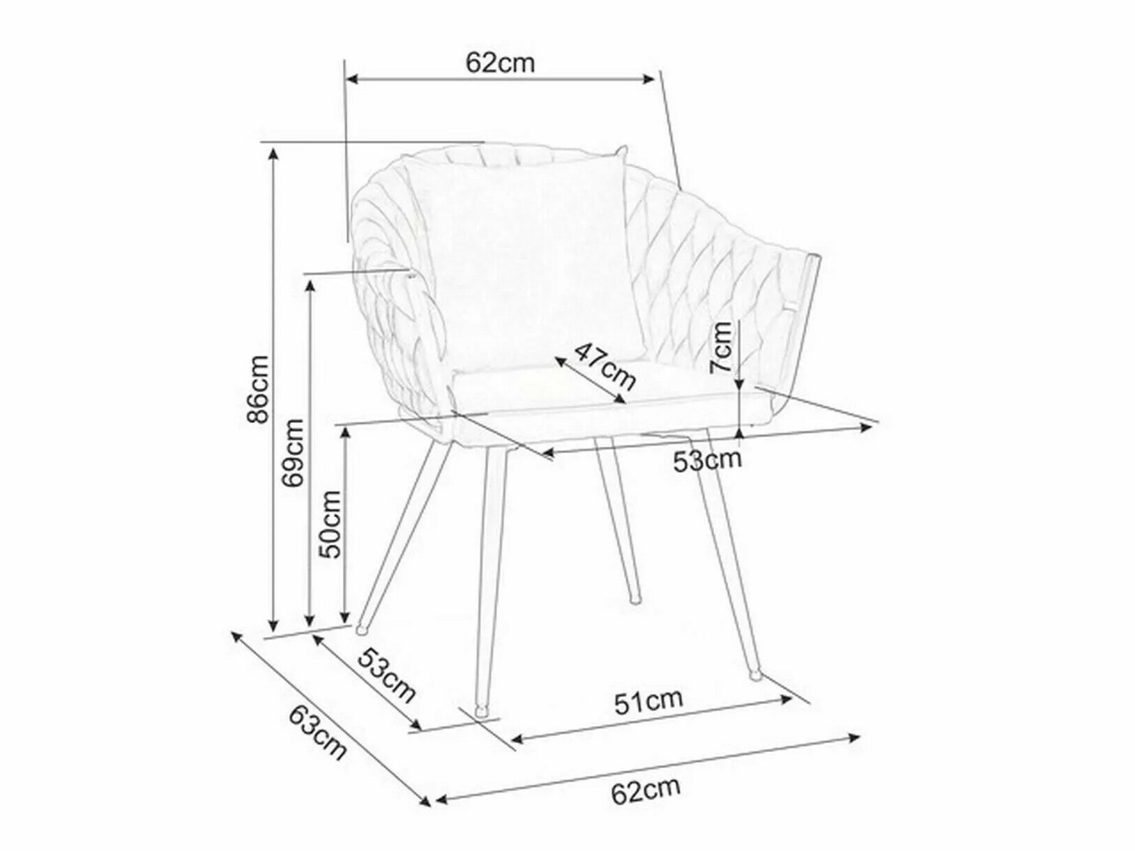 Kėdė Detroit 228 (Ruda)
