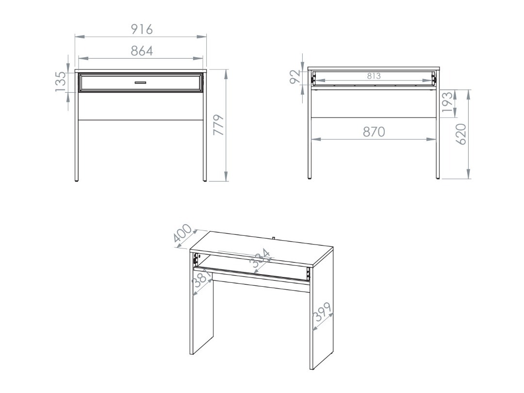 Makiažo staliukas Avibale 105