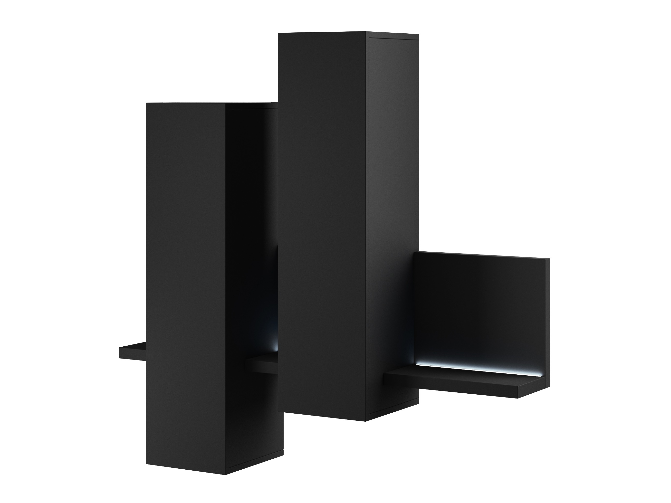 Pakabinama spintelė Lutiva 101 (Matinė juoda)