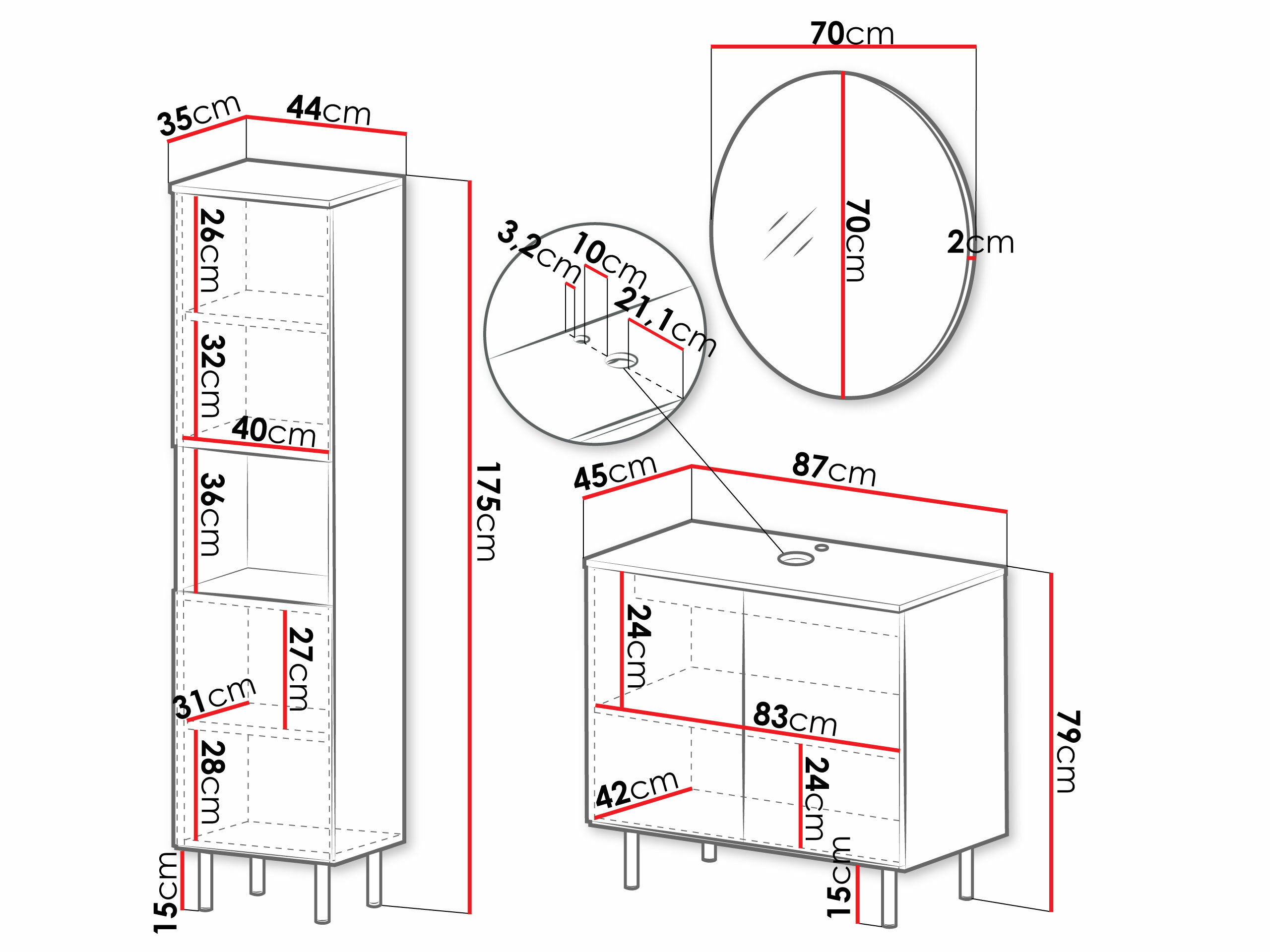 Vonios komplektas Virdomi 111 (Kašmyras)