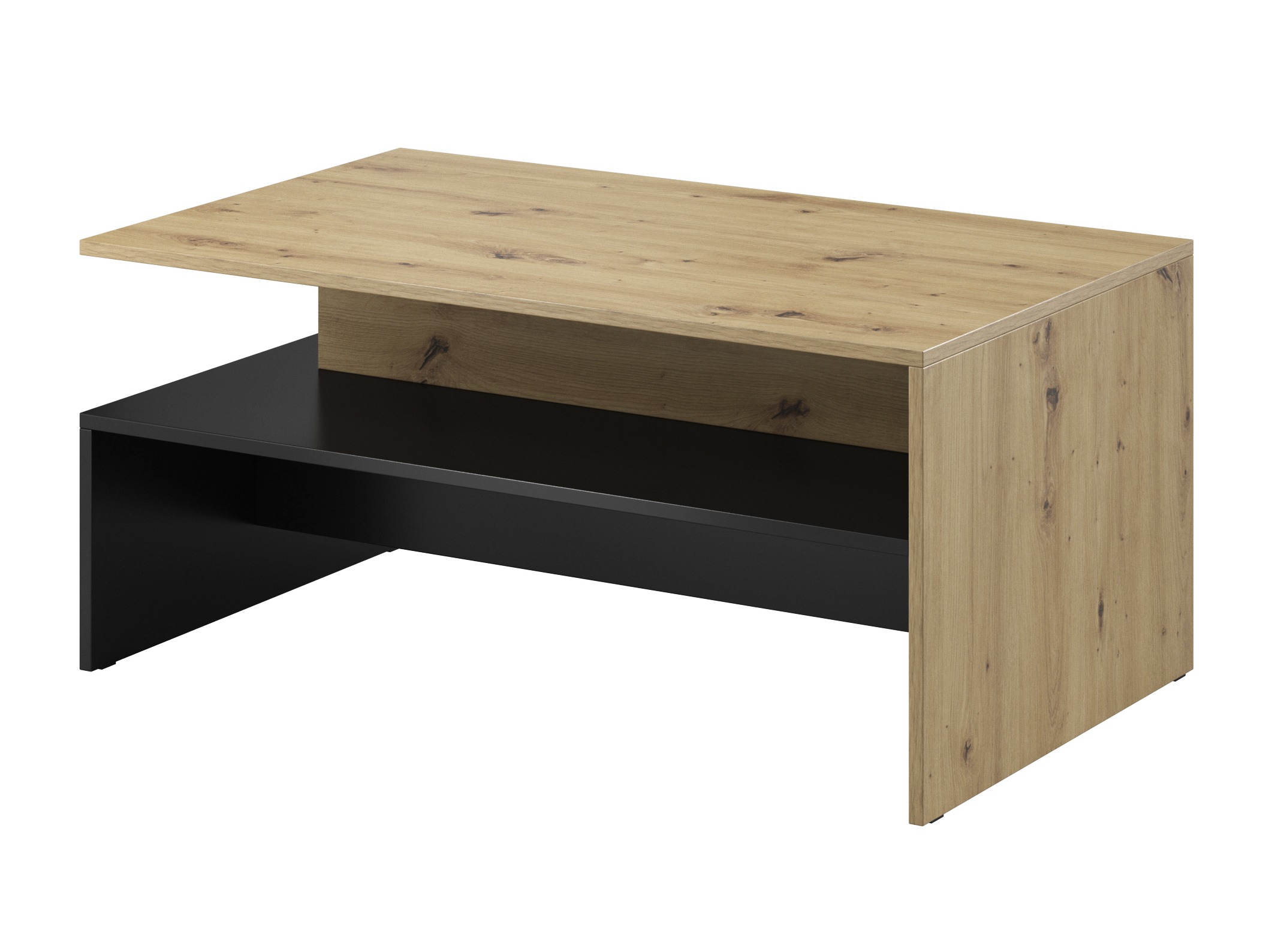 Žurnalinis staliukas Serodeu 103 (Artisan ąžuolas + Matinė juoda)