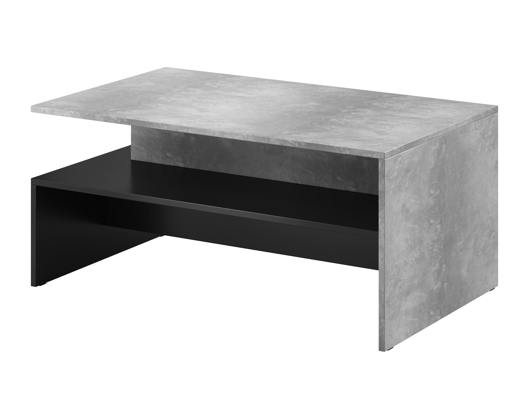 Žurnalinis staliukas Serodeu 103 (Betonas + Juoda)