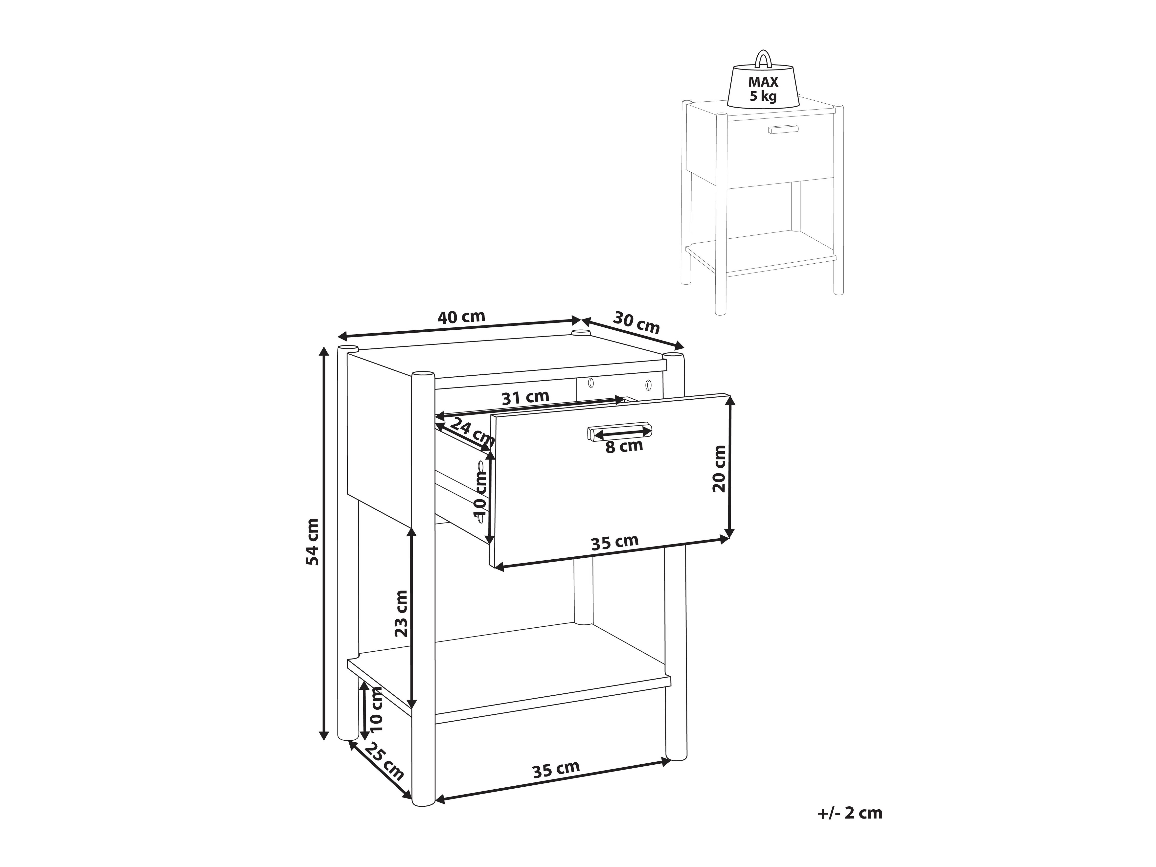 Naktinis staliukas Berwyn 2716