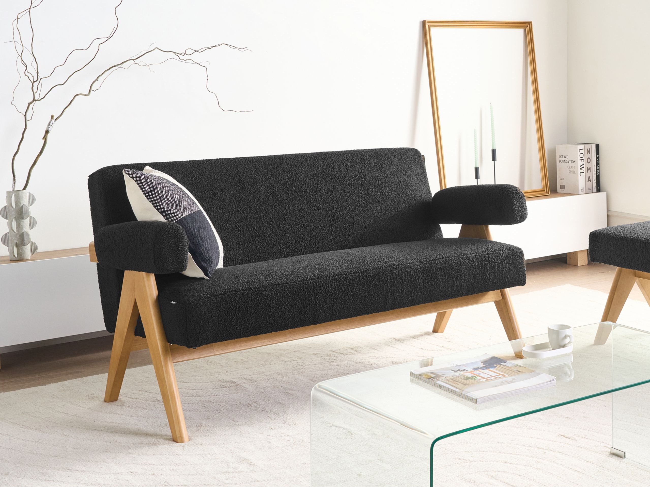 Sofa Berwyn 2713 (Juoda + Šviesus medis)