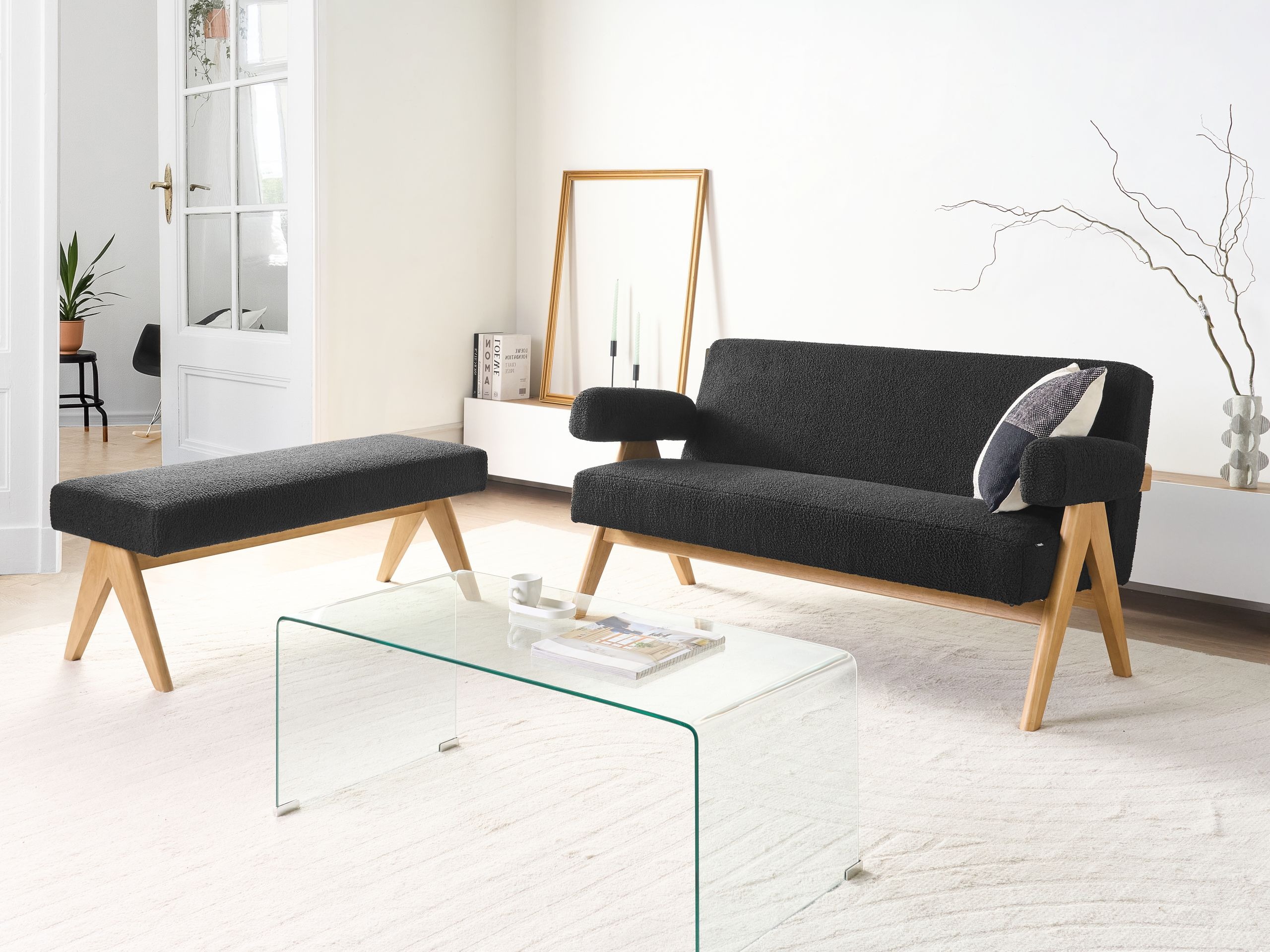 Sofa Berwyn 2713 (Juoda + Šviesus medis)
