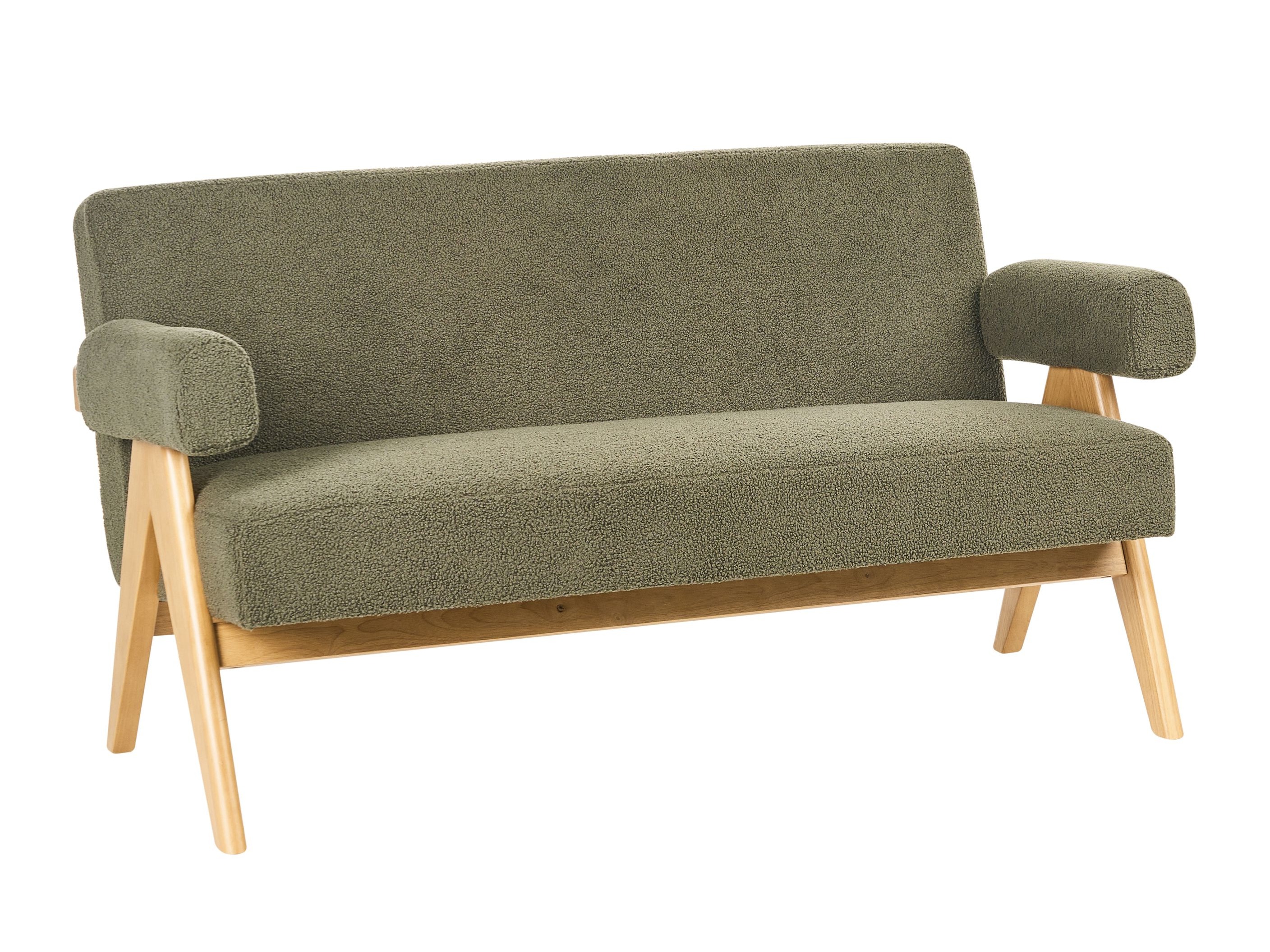 Sofa Berwyn 2713 (Žalia + Šviesus medis)