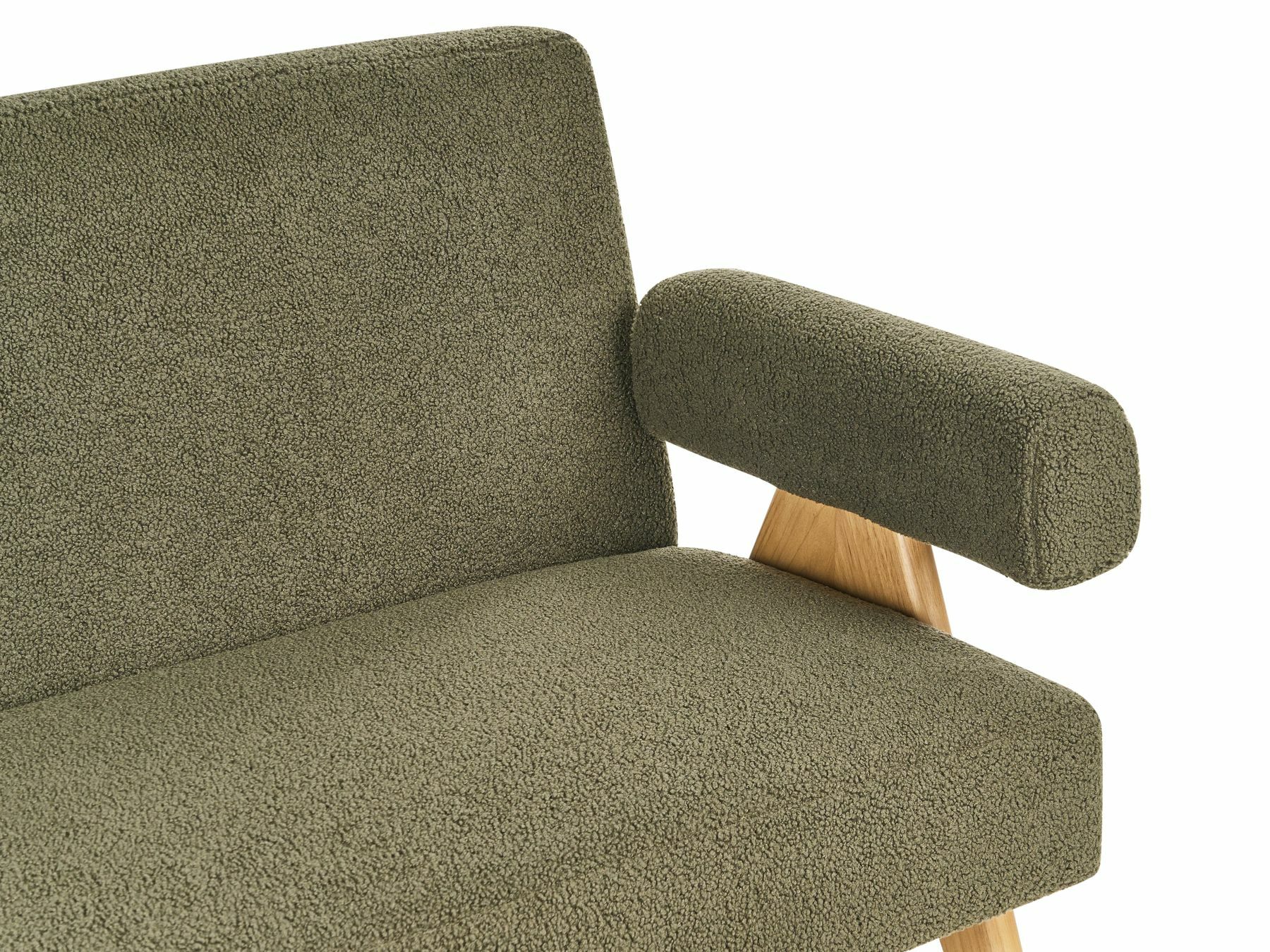 Sofa Berwyn 2713 (Žalia + Šviesus medis)