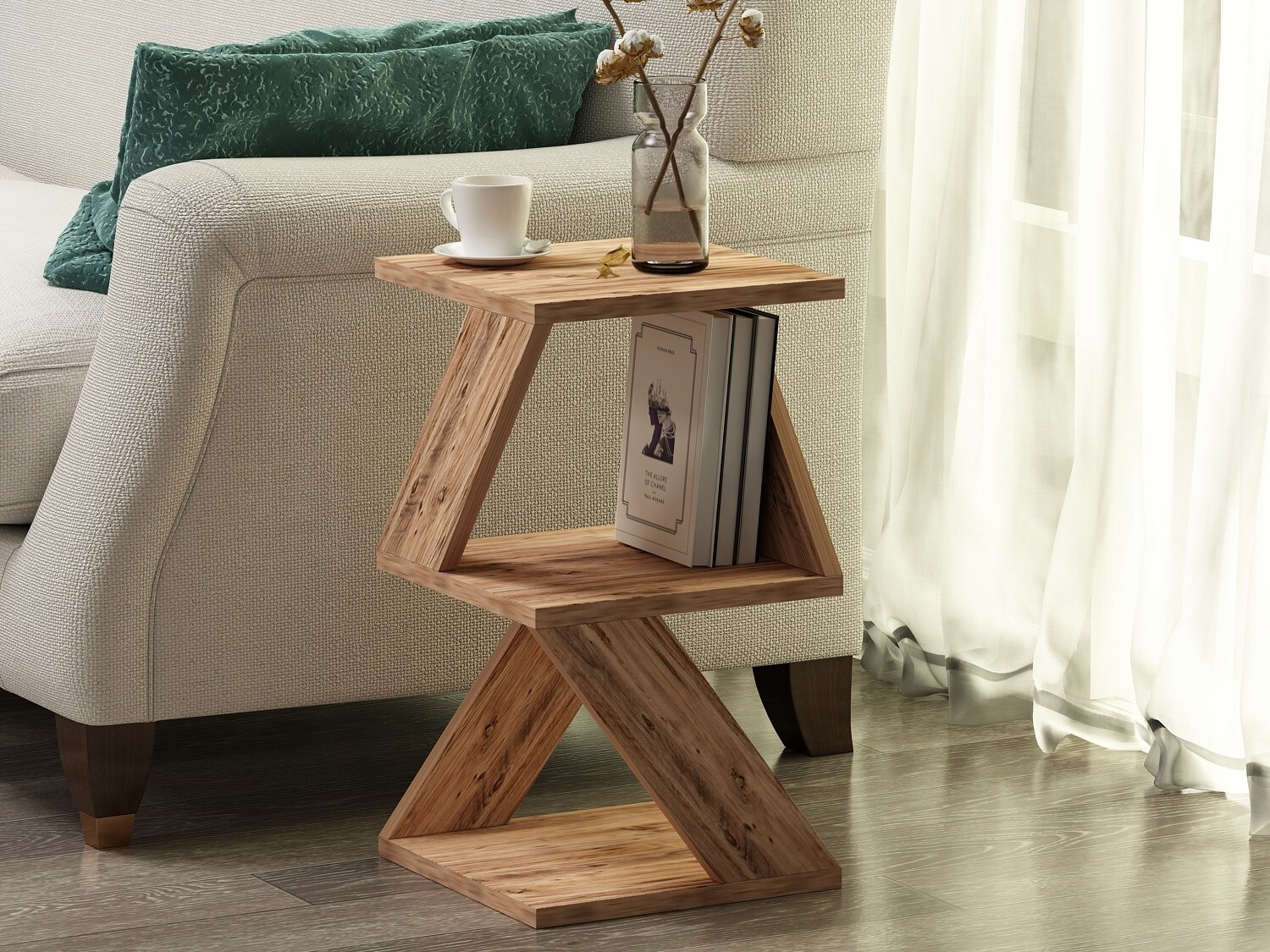 Šoninis staliukas Kailua 1298 (Pušis)