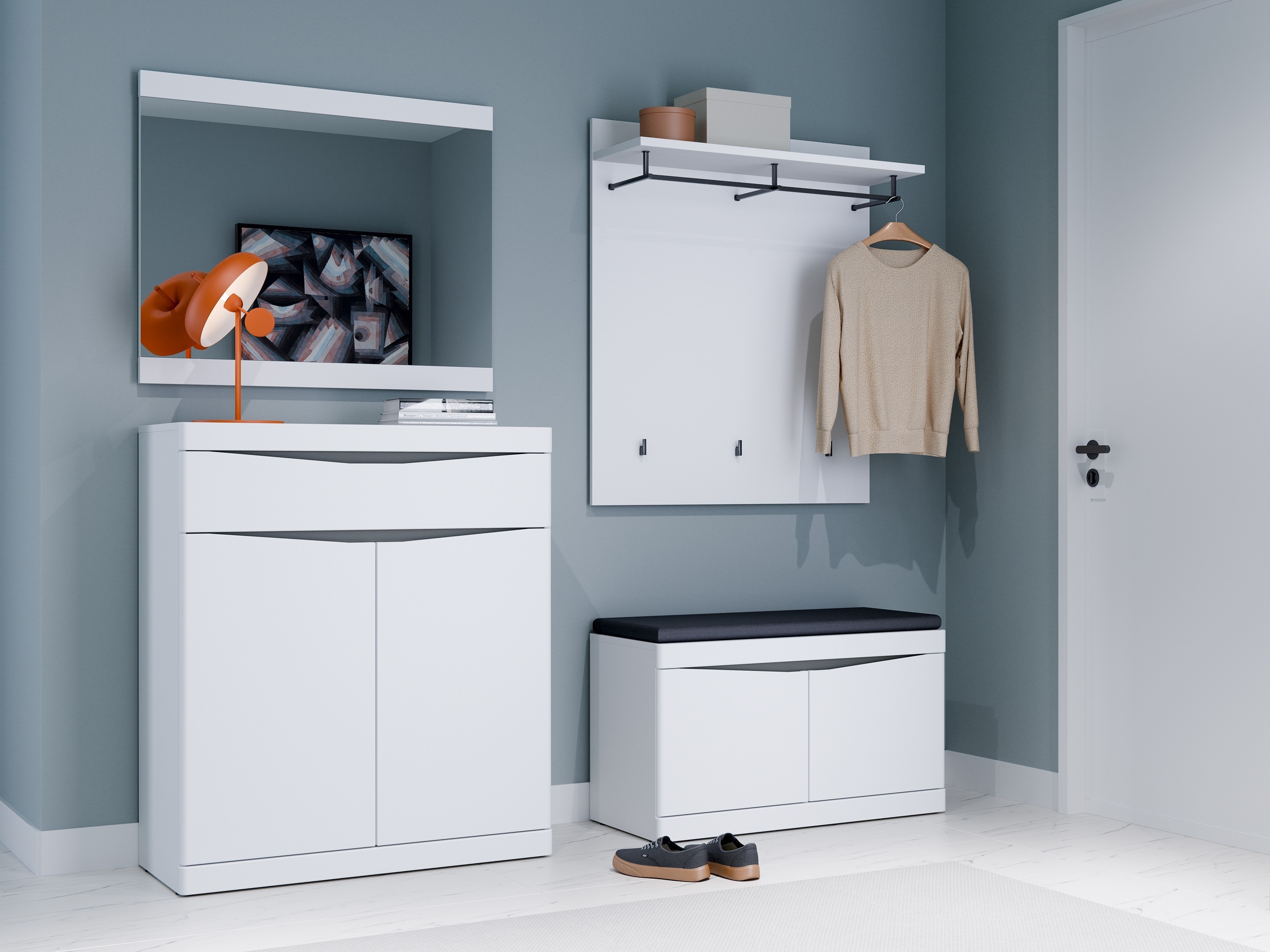 Prieškambario komplektas Venlori 119 (Balta)