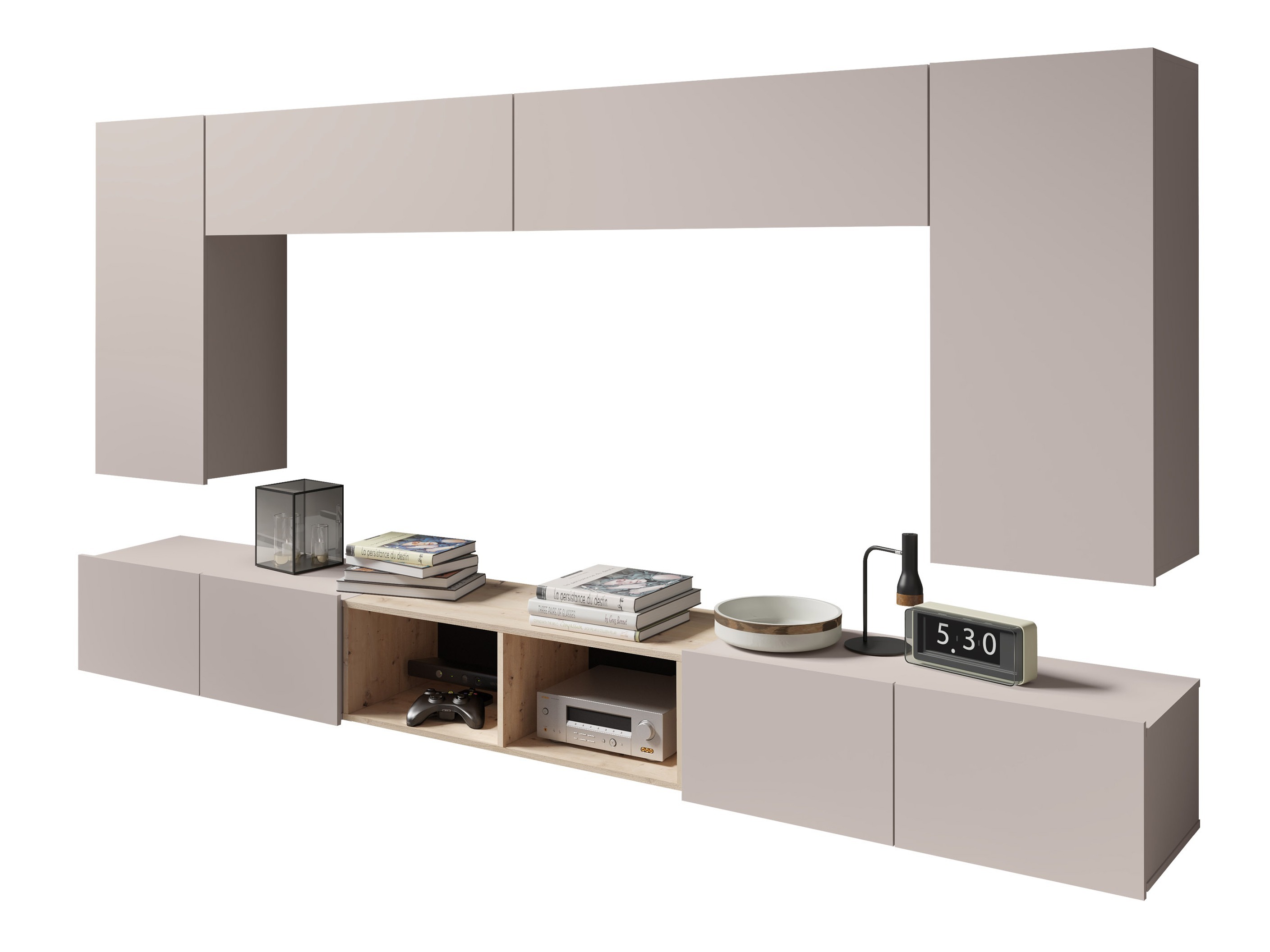 Svetainės komplektas Remus XXIII (Kašmyras + Artisan ąžuolas)