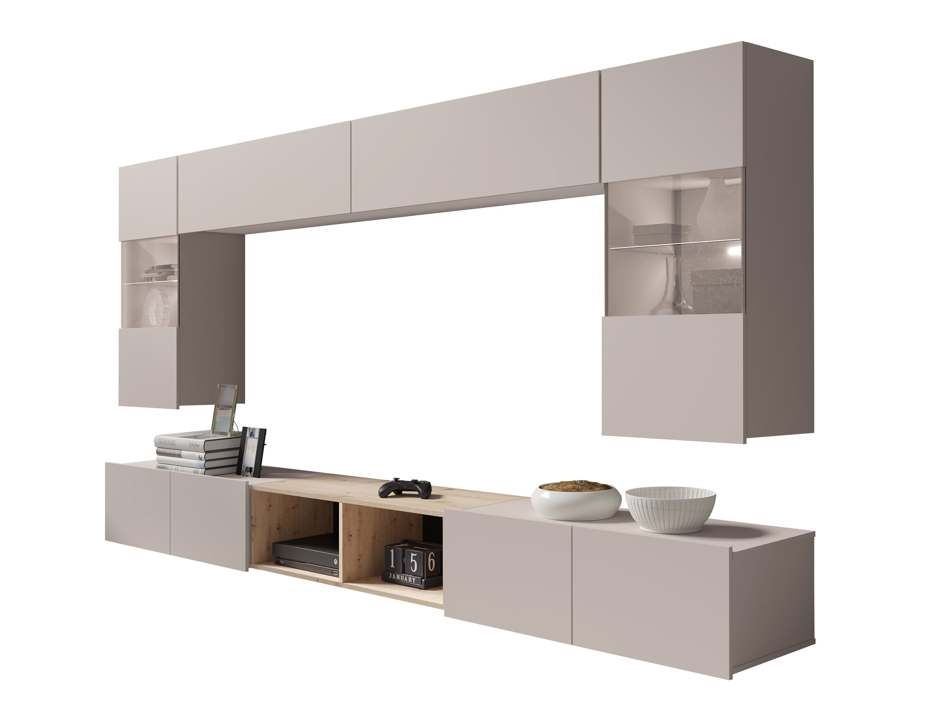 Svetainės komplektas Remus XXIV (Kašmyras + Artisan ąžuolas)