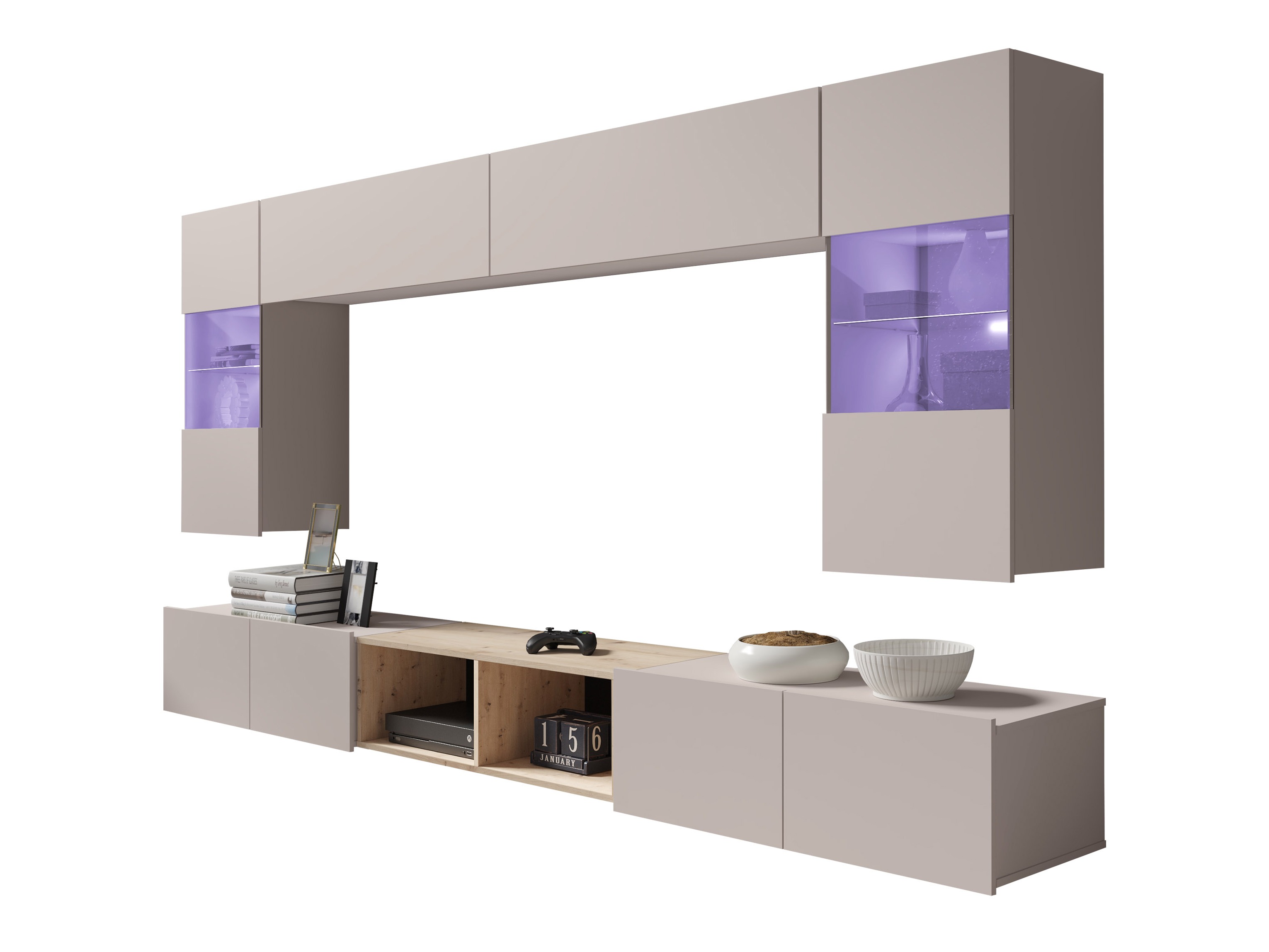 Svetainės komplektas Remus XXIV (Kašmyras + Artisan ąžuolas)