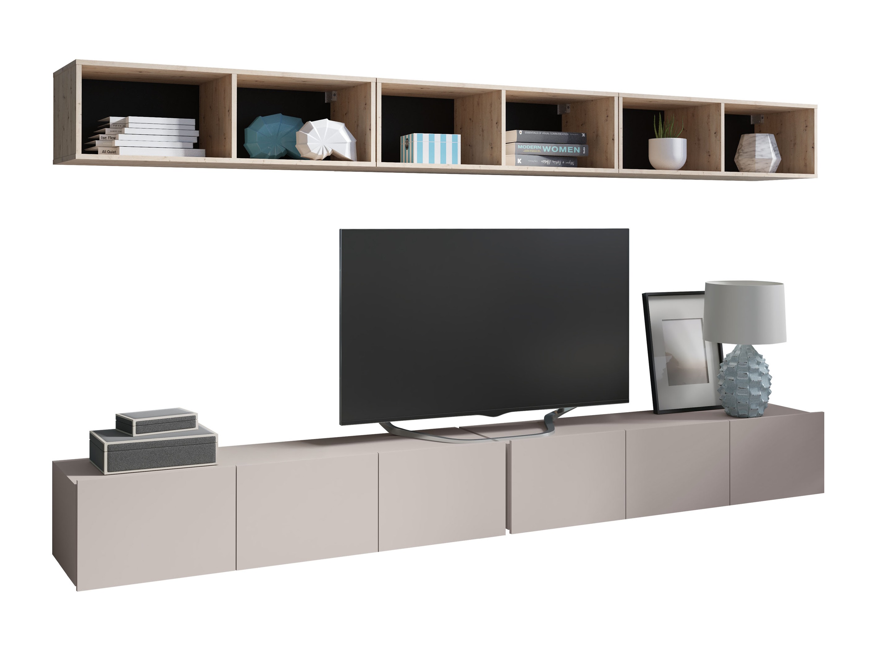 Svetainės komplektas Remus XXXIII (Kašmyras + Artisan ąžuolas)